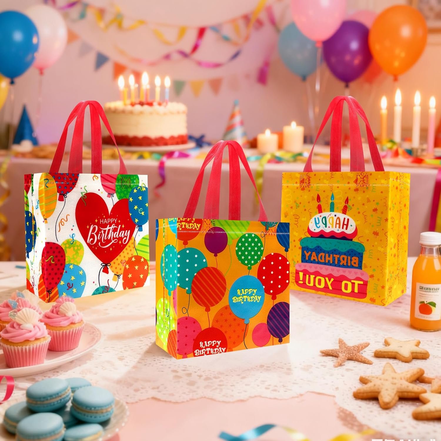 Wholesale 40 PCS Non Woven Happy Birthday Themed Reusable Goodie Bags with Handles for Boys Girls Party Favors Baby Shower Supplies Factory Wholesale 40 PCS Non Woven Happy Birthday Themed Reusable Goodie Bags with Handles for Boys Girls Party Favors Baby Shower Supplies Factory