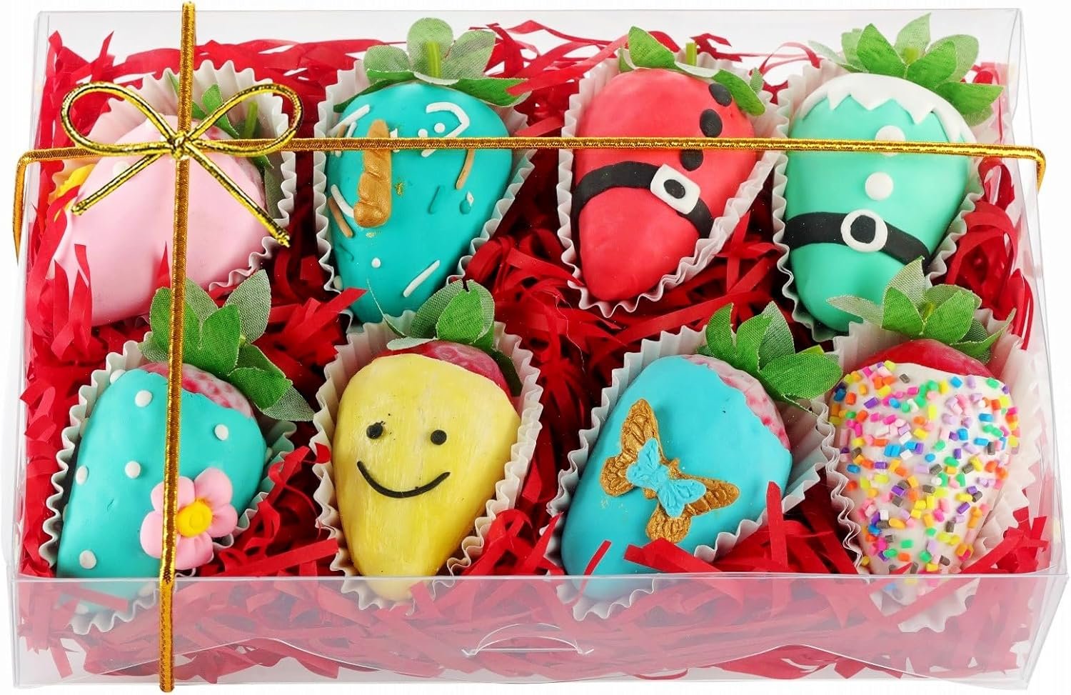 10PCS 8x5x2 Inch Clear Cookie Boxes Chocolate Covered Strawberry Boxes Bakery Boxes with Window Cakesickle boxes Chocolate Truffle Boxes Pretzel Boxes