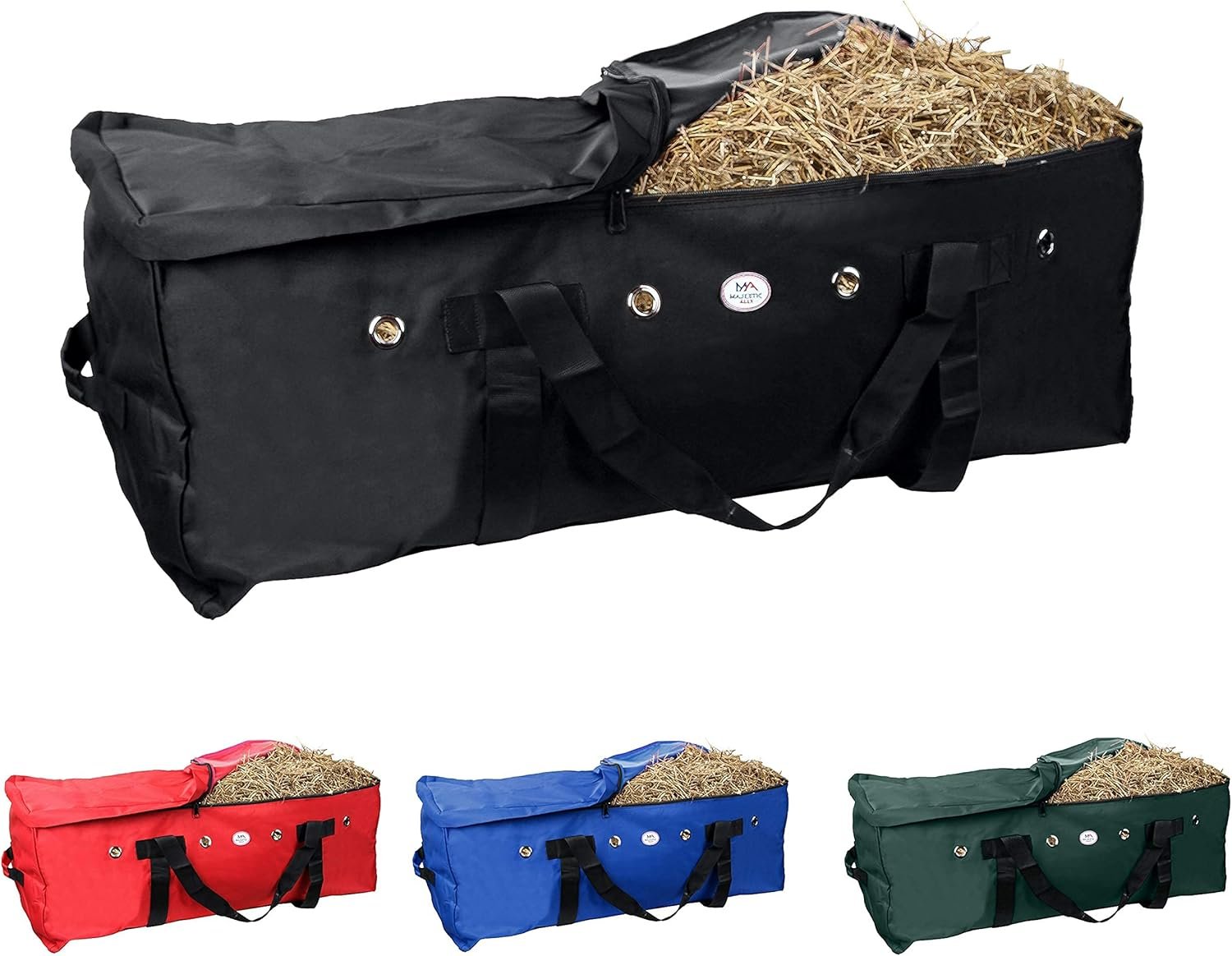 Wholesale 1200D Nylon Heavy-Duty Hay Bale Storage Bag Black Large Factory
