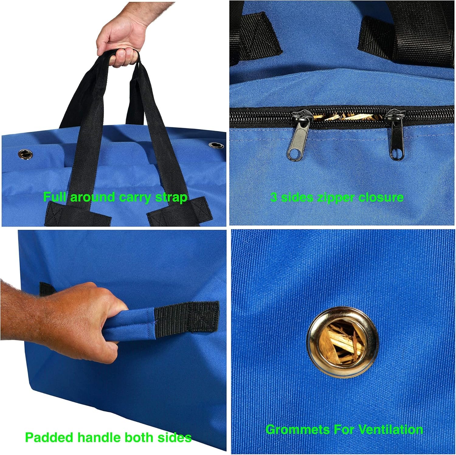 Wholesale 1200D Nylon Heavy-Duty Hay Bale Storage Bag Black Large Factory