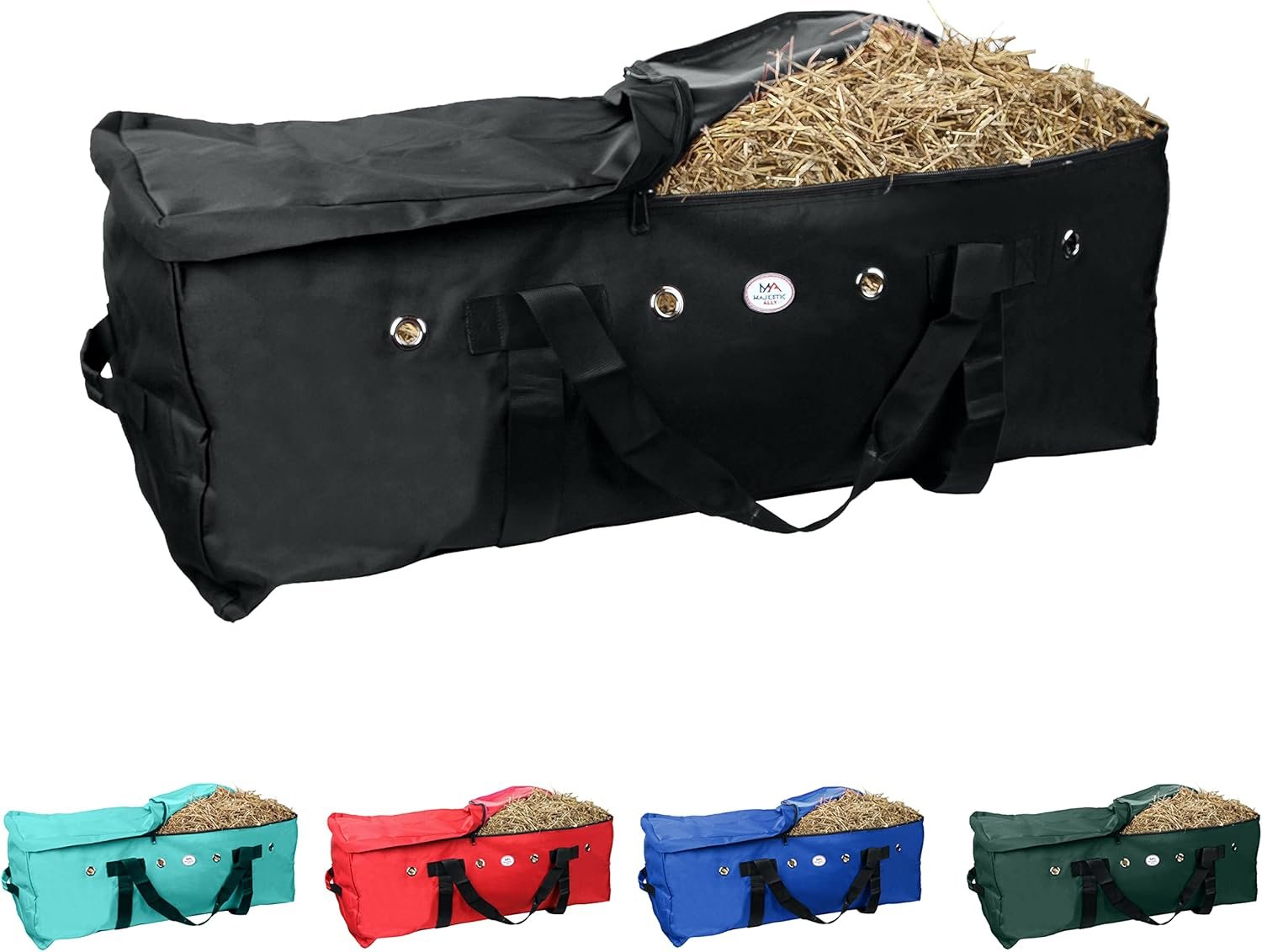 Wholesale 1200D Nylon Heavy-Duty Hay Bale Storage Bag Black Large Factory