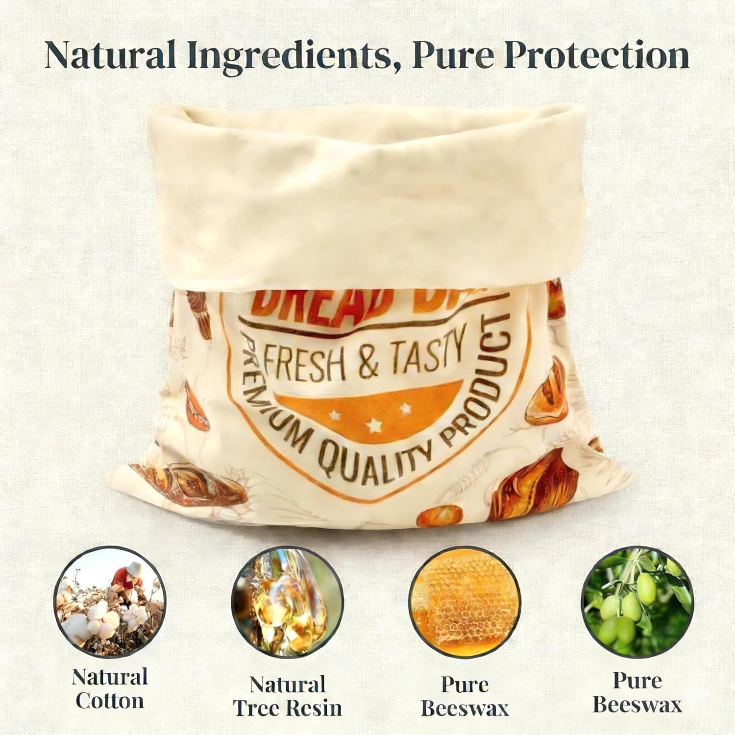 OEM 2 Pack Beeswax Bread Bags for Homemade Sourdough 13x17 Inch Double Layer Cotton Lined Reusable Breathable Keeper Buckle Closure Artisan Loaves Baguettes Pastries Factory OEM 2 Pack Beeswax Bread Bags for Homemade Sourdough 13x17 Inch Double Layer Cotton Lined Reusable Breathable Keeper Buckle Closure Artisan Loaves Baguettes Pastries Factory