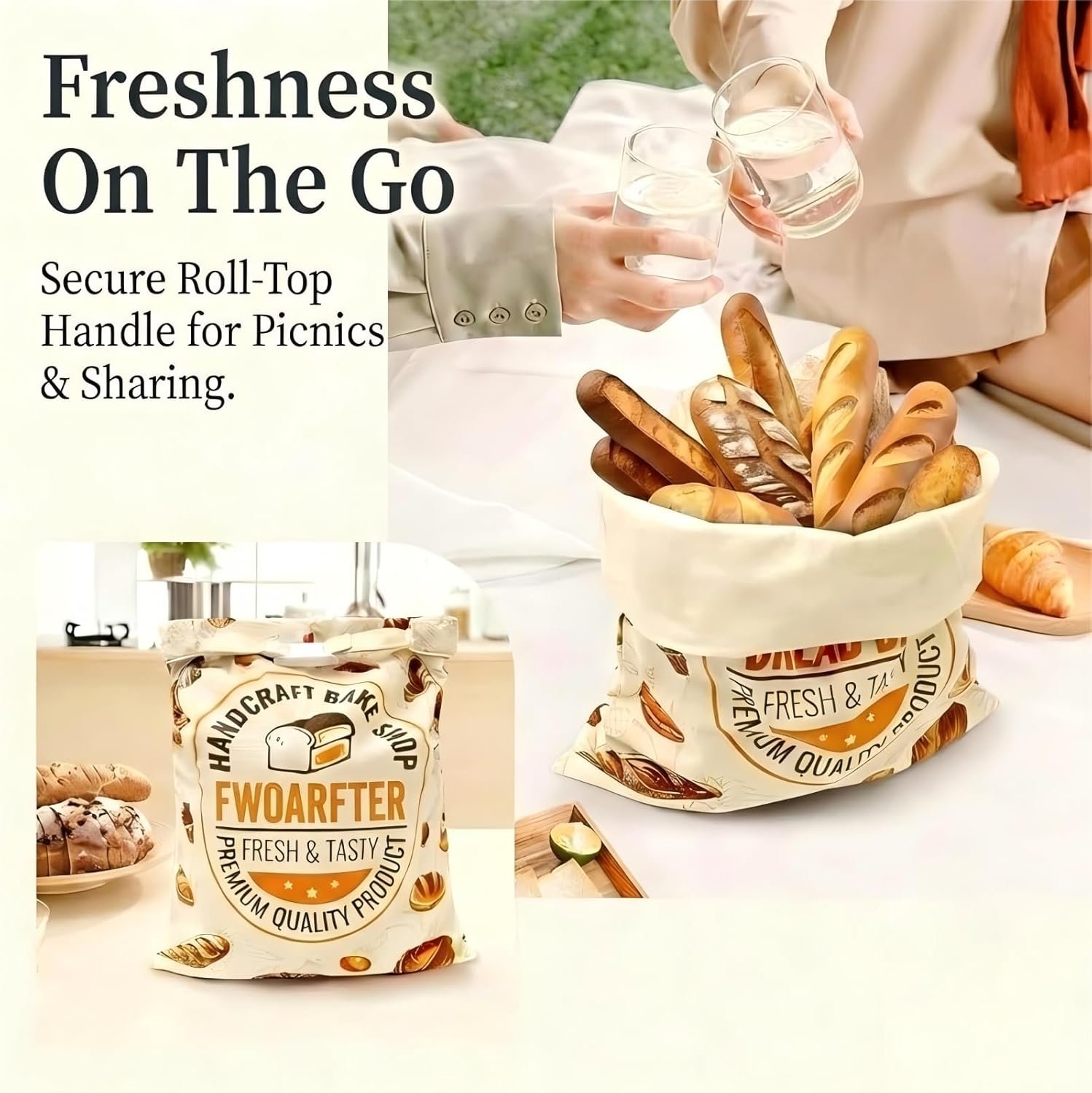 OEM 2 Pack Beeswax Bread Bags for Homemade Sourdough 13x17 Inch Double Layer Cotton Lined Reusable Breathable Keeper Buckle Closure Artisan Loaves Baguettes Pastries Factory OEM 2 Pack Beeswax Bread Bags for Homemade Sourdough 13x17 Inch Double Layer Cotton Lined Reusable Breathable Keeper Buckle Closure Artisan Loaves Baguettes Pastries Factory