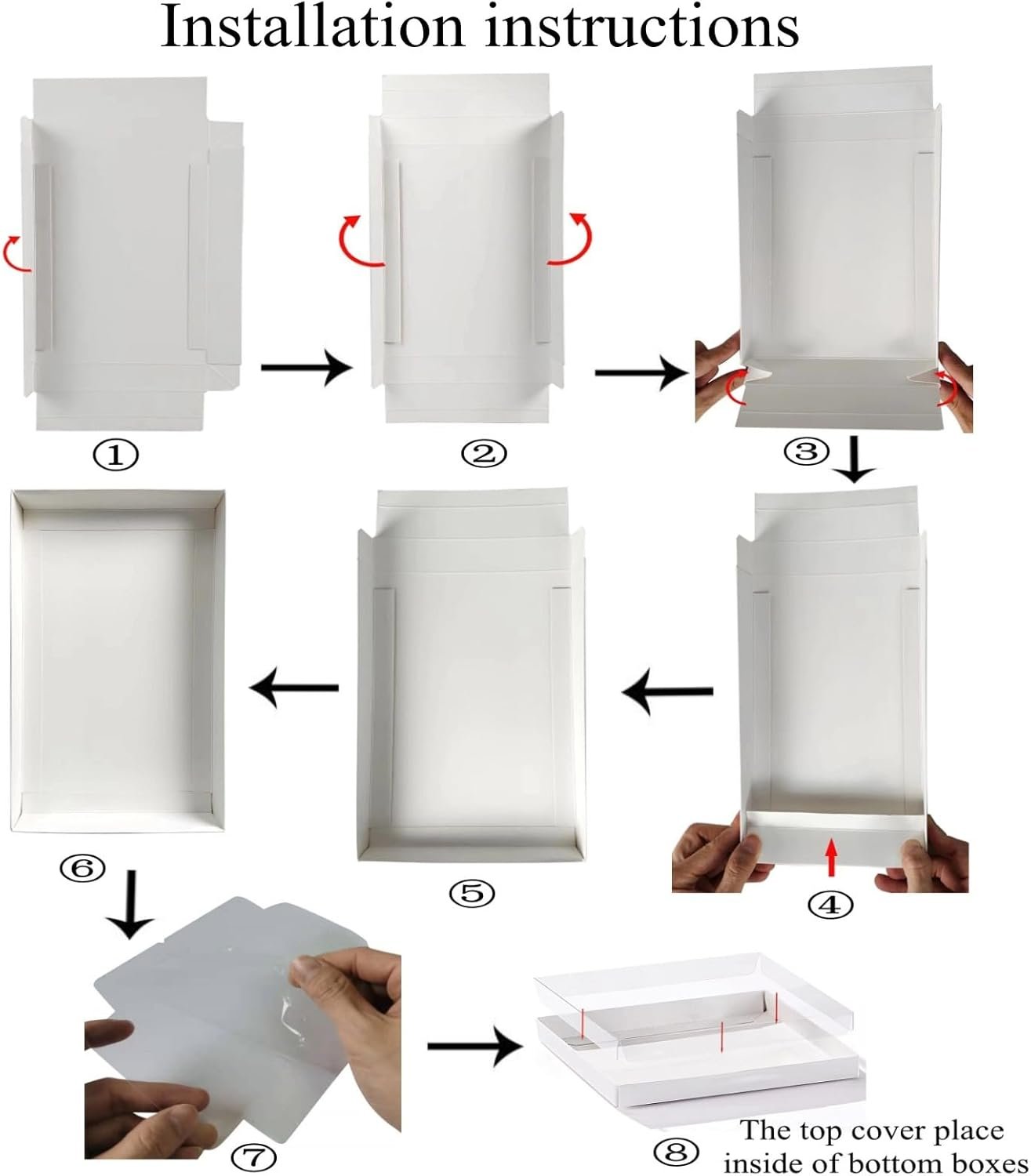 Wholesale 55 Pack 9.5 x 6 x 1.2 Inch Clear Cookie Boxes with Full Window for Bakery Cakesicles Chocolate Covered Pretzel Rods Macarons Valentine's Christmas Factory