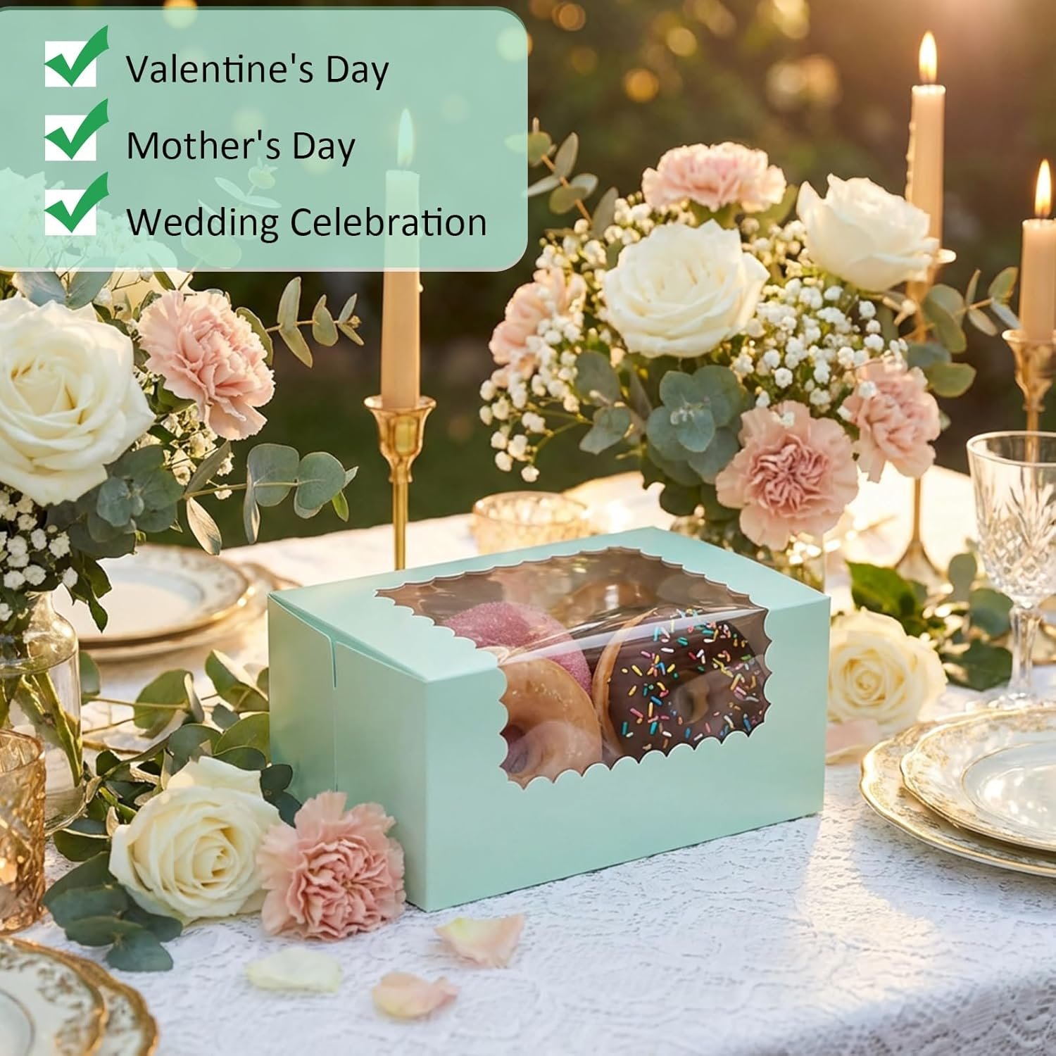 Wholesale 60 Pcs 8x4x4 Inch Sage Green Bakery Boxes with Window for Cookies Pumpkin Rolls Donuts Pastries Cakes Weddings Loaves Muffins Breads Desserts Candies Treats Factory