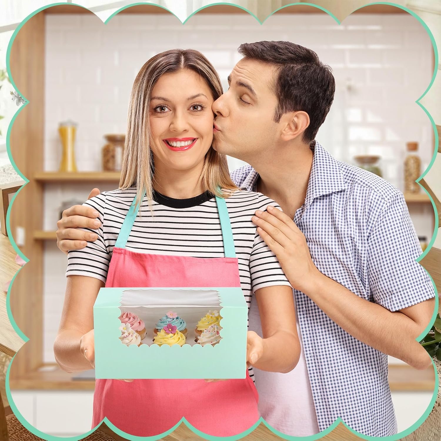 Wholesale 60 Pcs 8x4x4 Inch Sage Green Bakery Boxes with Window for Cookies Pumpkin Rolls Donuts Pastries Cakes Weddings Loaves Muffins Breads Desserts Candies Treats Factory