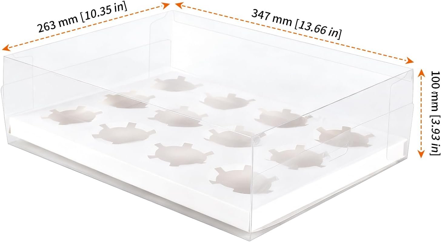 Wholesale 12 Pack Clear Plastic Cupcake Boxes 12 Count Dessert Containers for Cookies Muffins Pastries Factory
