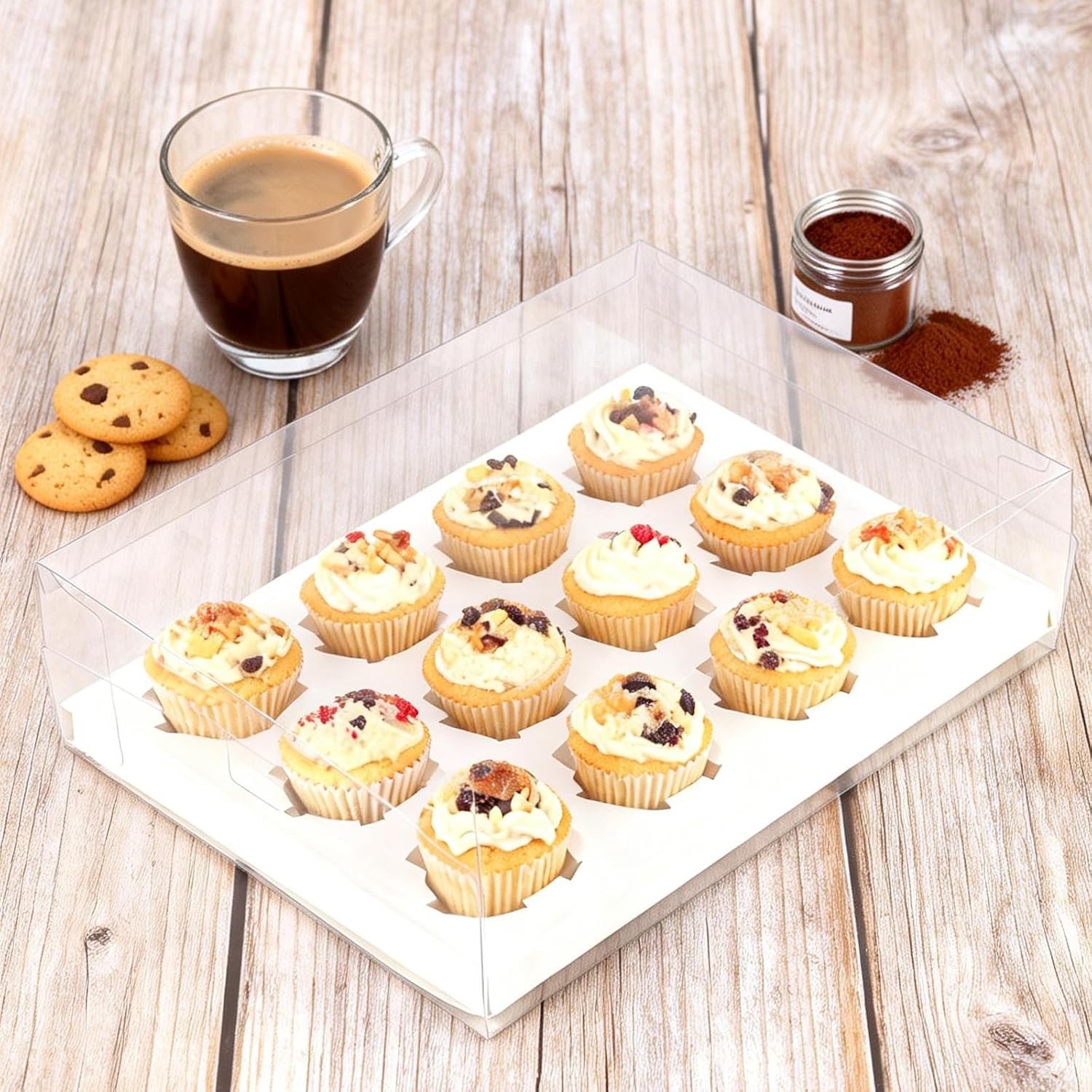 Wholesale 12 Pack Clear Plastic Cupcake Boxes 12 Count Dessert Containers for Cookies Muffins Pastries Factory