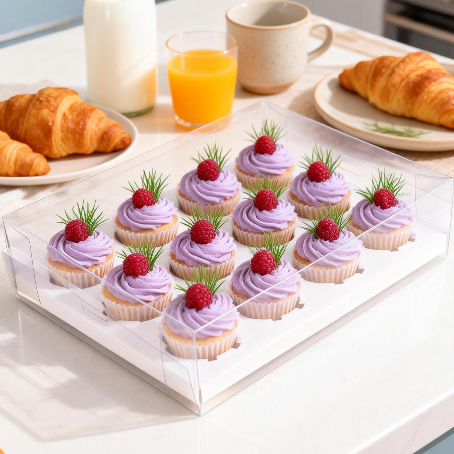 Wholesale 12 Pack Clear Plastic Cupcake Boxes 12 Count Dessert Containers for Cookies Muffins Pastries Factory