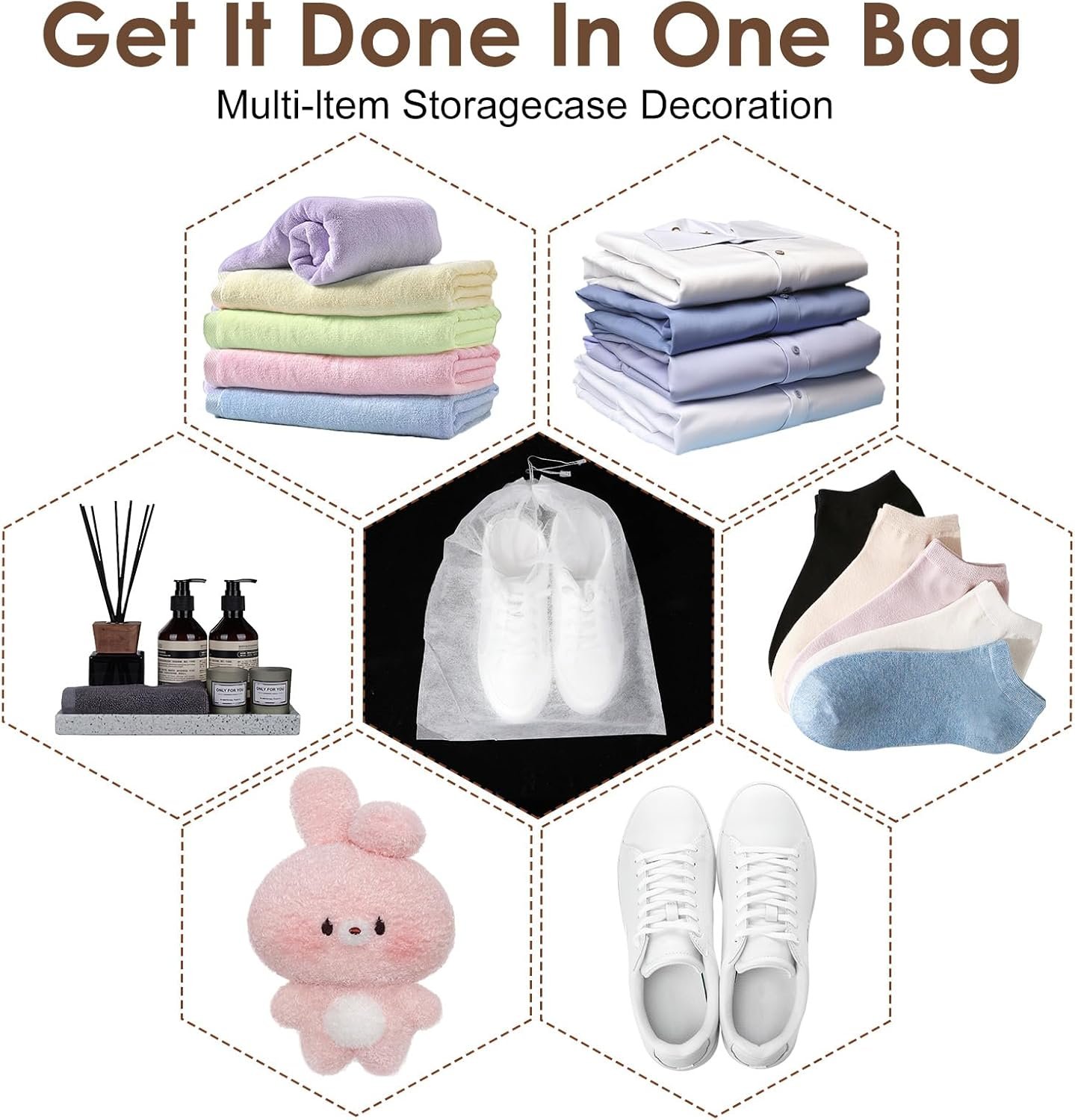 Wholesale 200 Pcs Non-Woven Travel Shoe Dust Bags for Handbags Purses Clear Drawstring Portable Breathable Storage 15 x 12.6 Inch Factory