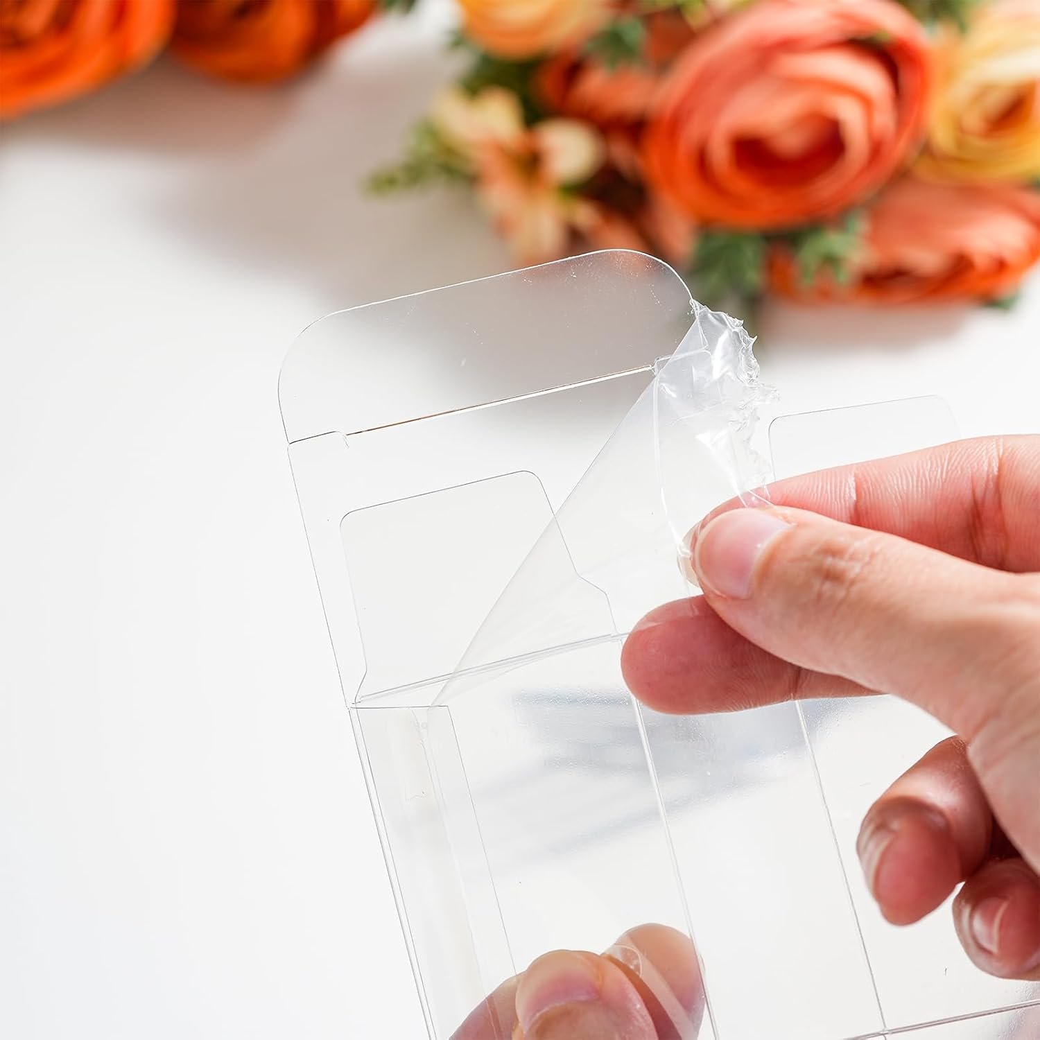 Wholesale 50 Pack Clear Single Macaron Boxes PET Mini Treat Favor 2.13 x 2.13 x 1.34 in Transparent Candy Packaging Bakery Weddings Parties Factory