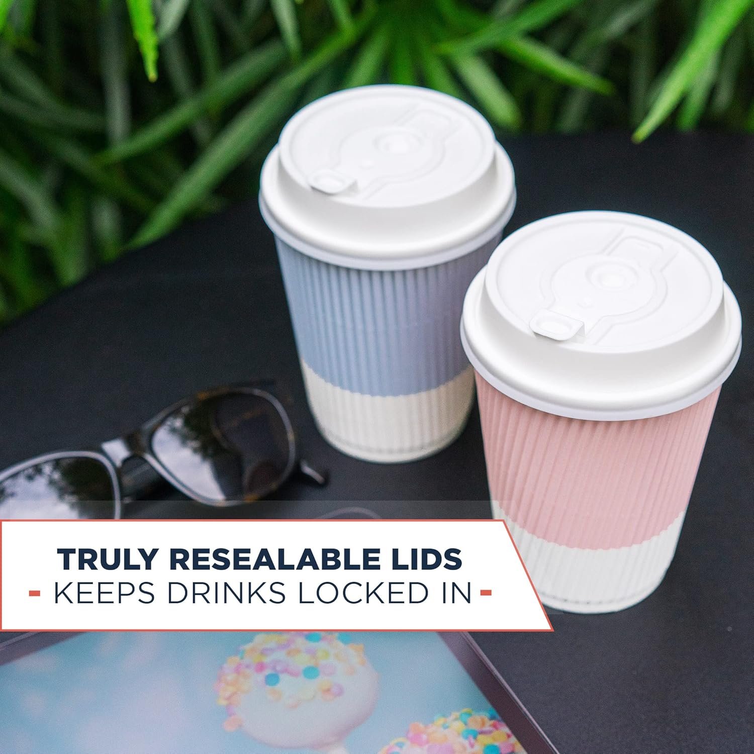Wholesale 12 oz Disposable Coffee Cups with Lids 80 Pack Insulated To-Go Paper Cups for Hot Cold Beverages No Sleeves Needed Assorted Factory Wholesale 12 oz Disposable Coffee Cups with Lids 80 Pack Insulated To-Go Paper Cups for Hot Cold Beverages No Sleeves Needed Assorted Factory
