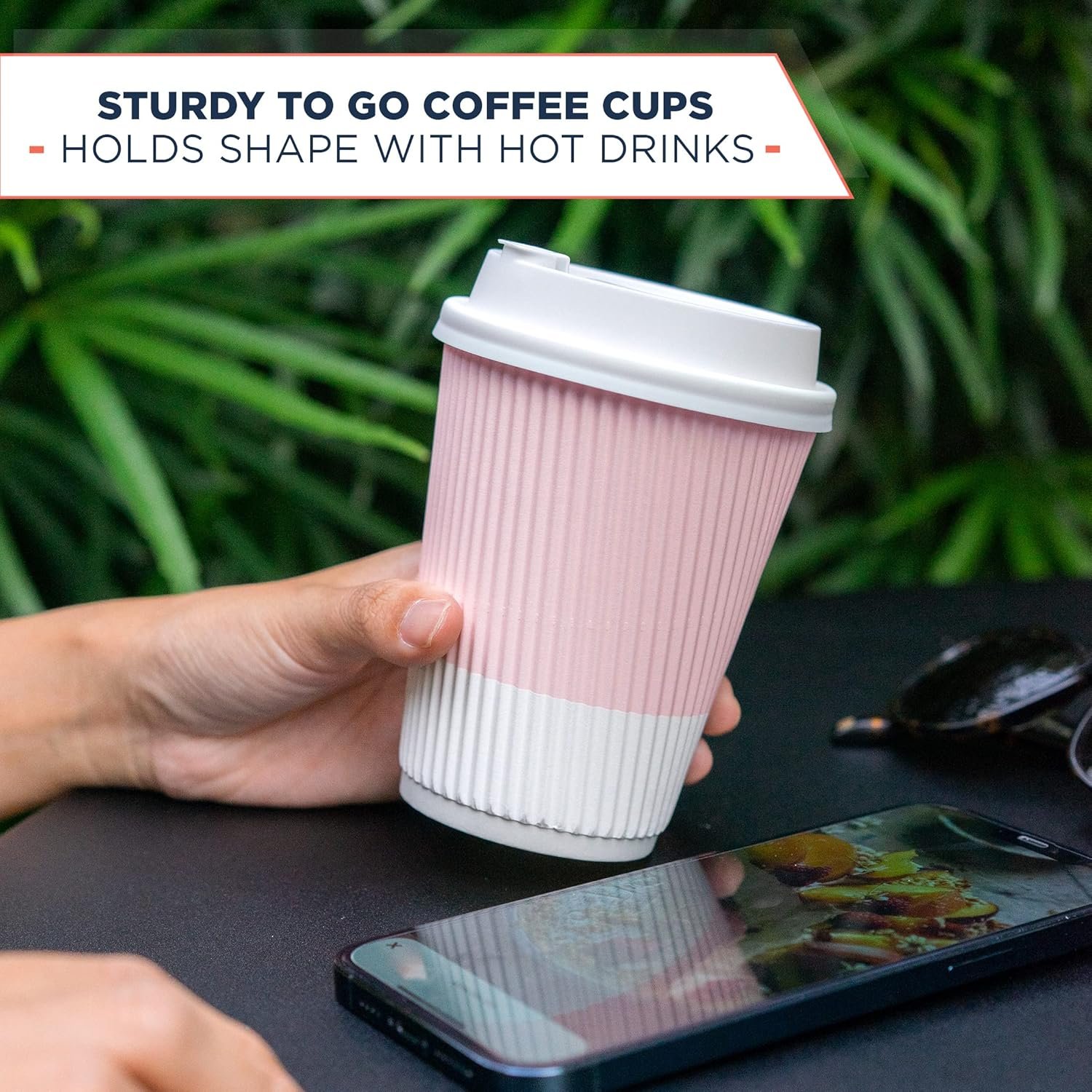Wholesale 12 oz Disposable Coffee Cups with Lids 80 Pack Insulated To-Go Paper Cups for Hot Cold Beverages No Sleeves Needed Assorted Factory Wholesale 12 oz Disposable Coffee Cups with Lids 80 Pack Insulated To-Go Paper Cups for Hot Cold Beverages No Sleeves Needed Assorted Factory