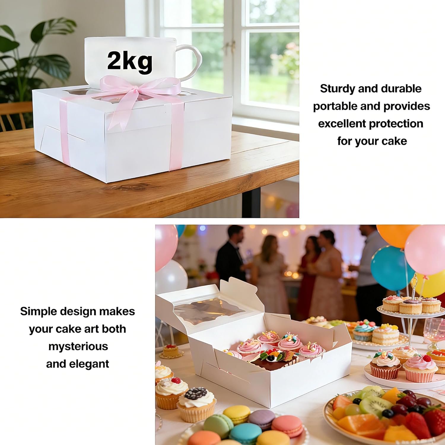 Wholesale 10-Pack Clear Window Cupcake Storage Boxes Hold 1 Small Cake 5 Cupcakes with Ribbon Stickers for Birthday Mother's Day Factory Wholesale 10-Pack Clear Window Cupcake Storage Boxes Hold 1 Small Cake 5 Cupcakes with Ribbon Stickers for Birthday Mother's Day Factory
