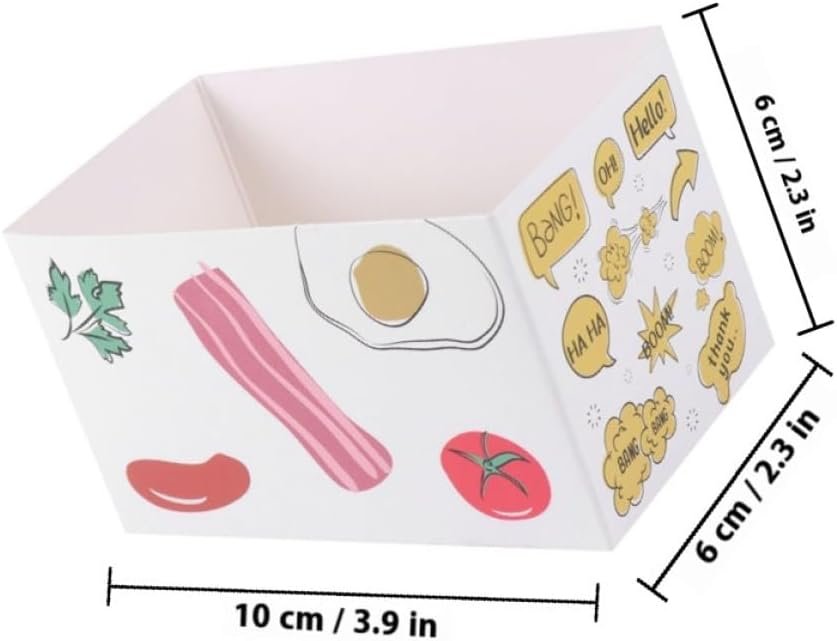 Wholesale 10pcs Hand-Painted Sandwich Packing Boxes 10x6x6cm Disposable Bakery Containers for Toast Burgers Breakfast Takeout Factory Wholesale 10pcs Hand-Painted Sandwich Packing Boxes 10x6x6cm Disposable Bakery Containers for Toast Burgers Breakfast Takeout Factory