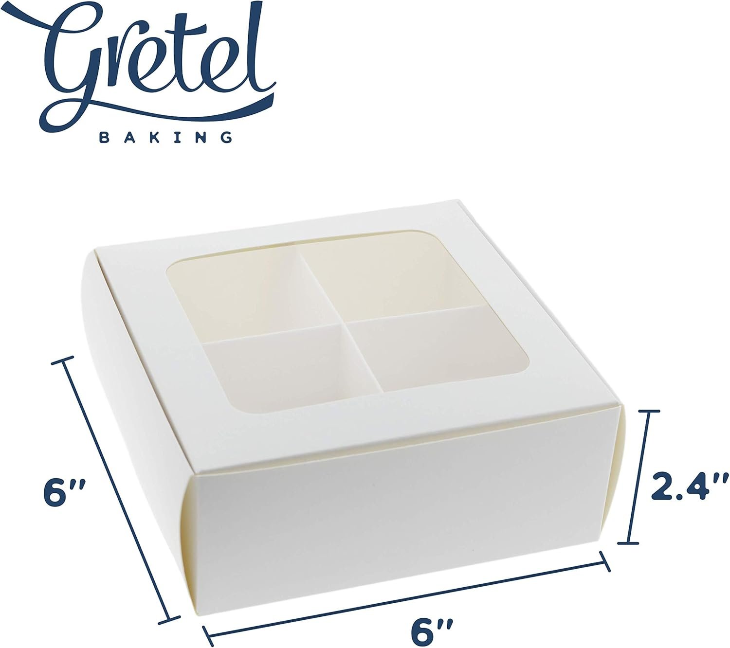 Wholesale 24 Count 6x6x2.4 Inch Bakery Boxes with Windows Dividers for Cookies Cupcakes Candy Chocolate Baked Goods Gifting Factory Wholesale 24 Count 6x6x2.4 Inch Bakery Boxes with Windows Dividers for Cookies Cupcakes Candy Chocolate Baked Goods Gifting Factory