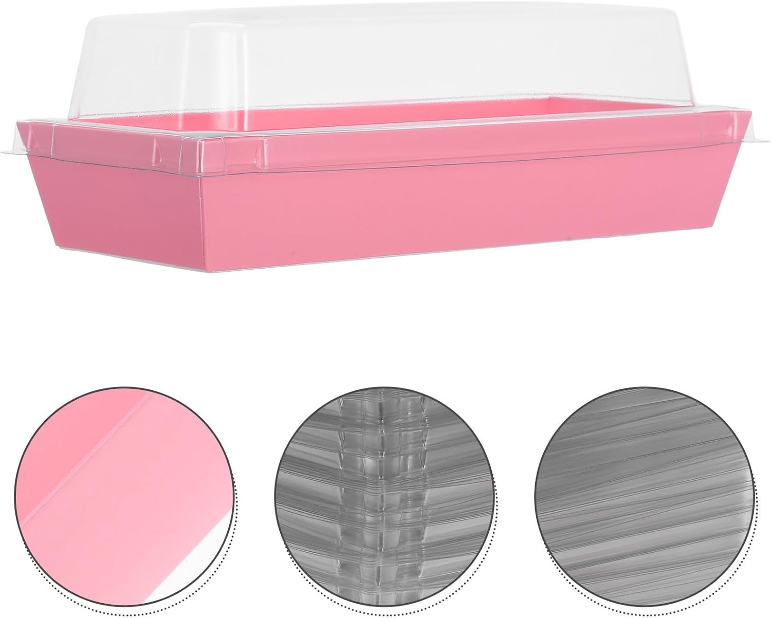 Wholesale 50 Pack Large Rectangular Bakery Boxes with Lids Disposable Pink Paper Containers for Sandwiches Pastries Baked Goods Catering Takeout Factory