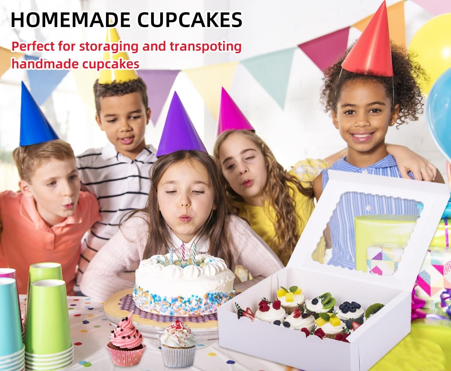 Wholesale 30-Set Food Grade Cupcake Boxes Hold 12 Standard Cupcakes with Windows and Inserts White Bakery Carriers for Muffins Pastries Manufacturer Wholesale 30-Set Food Grade Cupcake Boxes Hold 12 Standard Cupcakes with Windows and Inserts White Bakery Carriers for Muffins Pastries Manufacturer