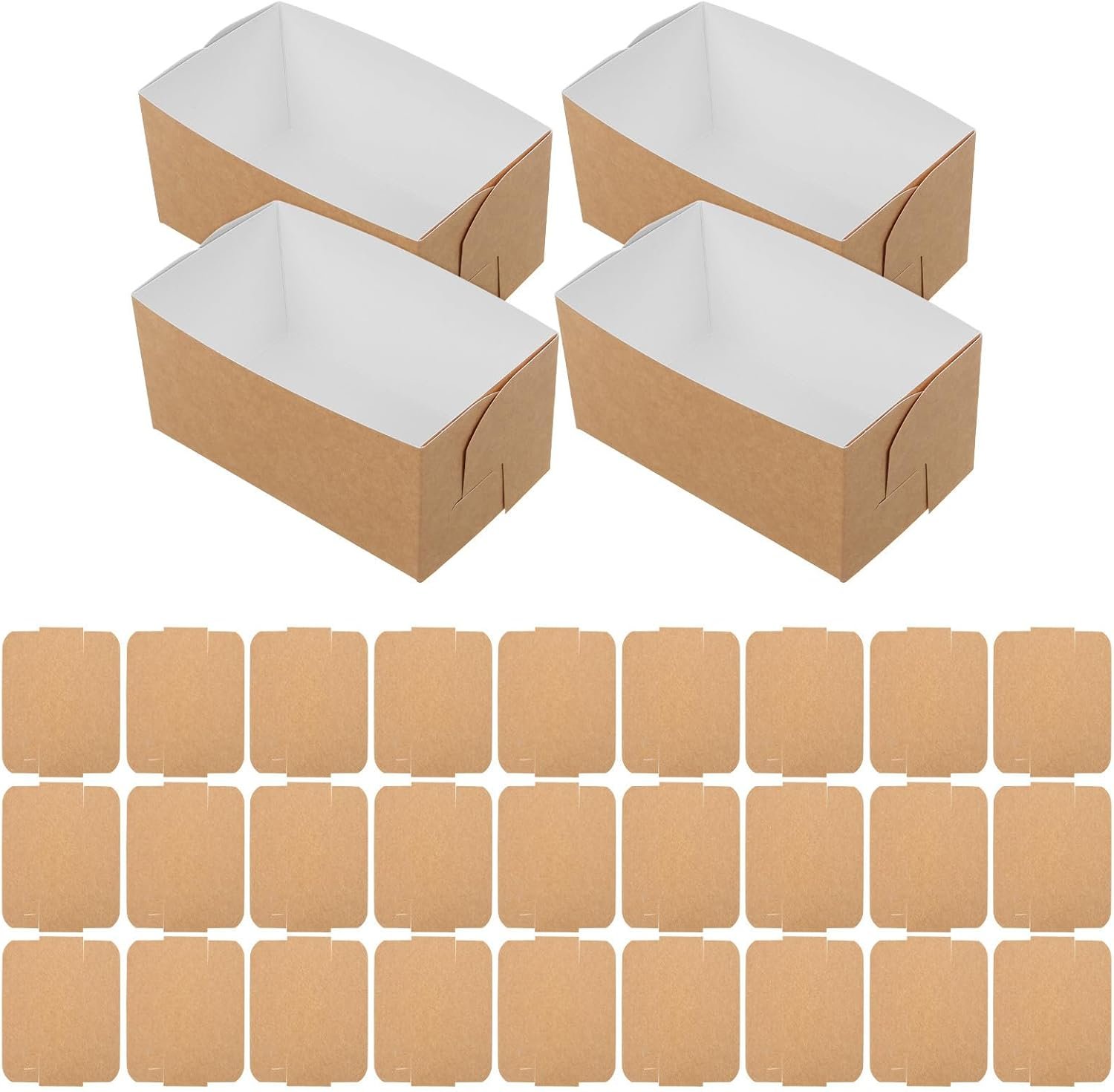 Wholesale 50pcs Greaseproof Paper Sandwich Packaging Boxes Disposable Bakery Takeout Containers for Lunch and Party Food Wrapping Manufacturer