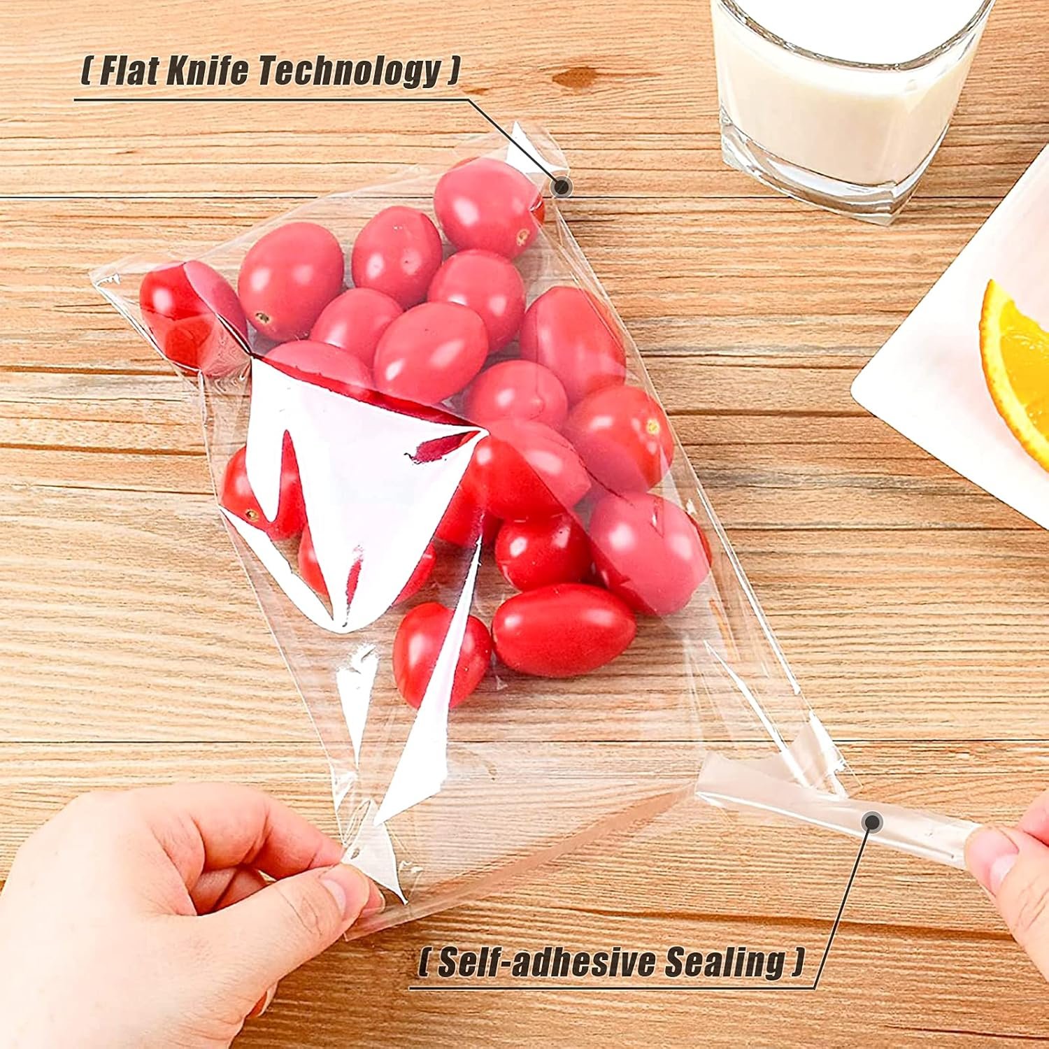 Wholesale 5x6 Inch Clear Cellophane Cookie Bags Individual Treat Packaging Self Adhesive Plastic Wrappers 100PCS for Candy Gifts Manufacturer