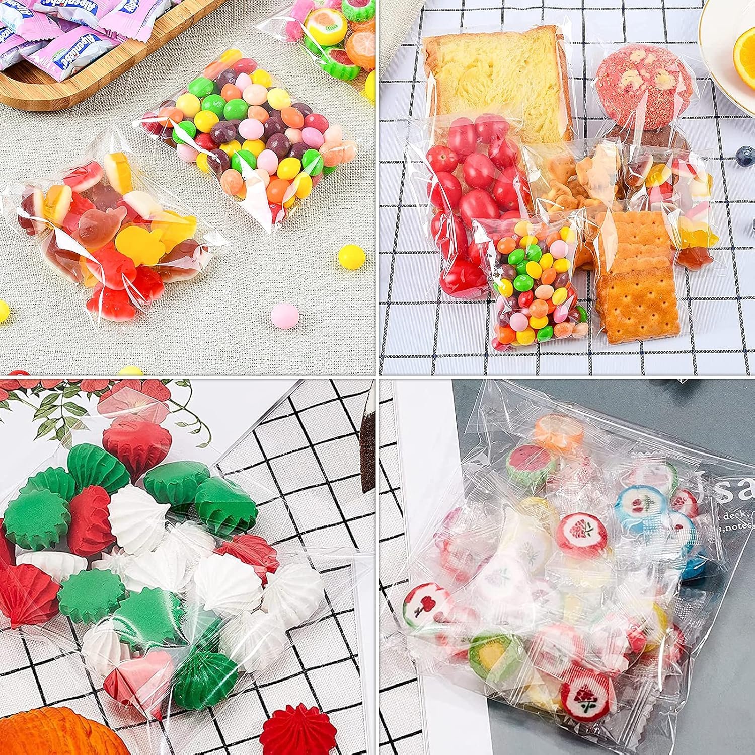 Wholesale 5x6 Inch Clear Cellophane Cookie Bags Individual Treat Packaging Self Adhesive Plastic Wrappers 100PCS for Candy Gifts Manufacturer