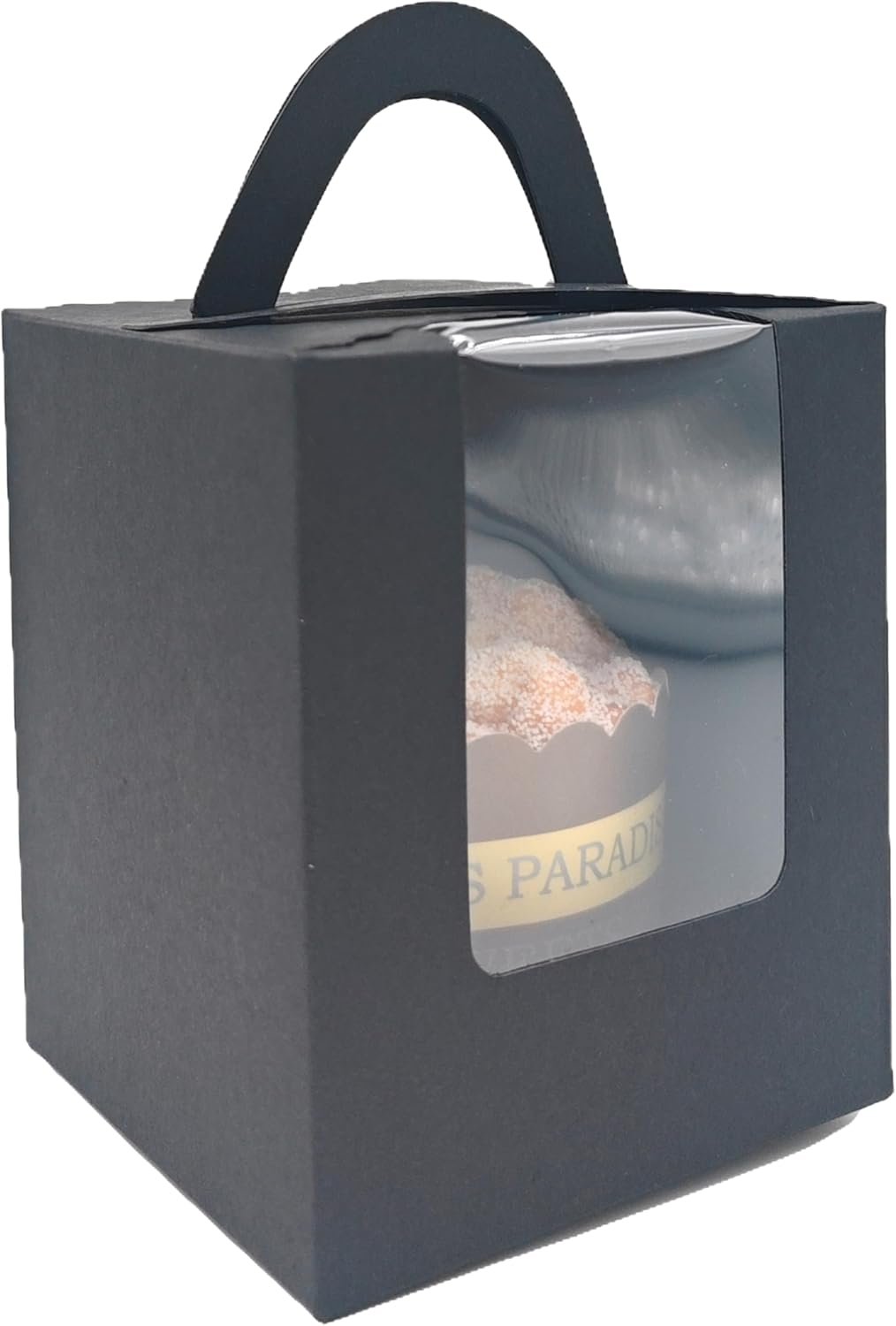 Wholesale 50 Pack Premium Individual Cupcake Boxes with Clear Display Window Food Grade Black Containers for Cupcakes Muffins Cookies Manufacturer