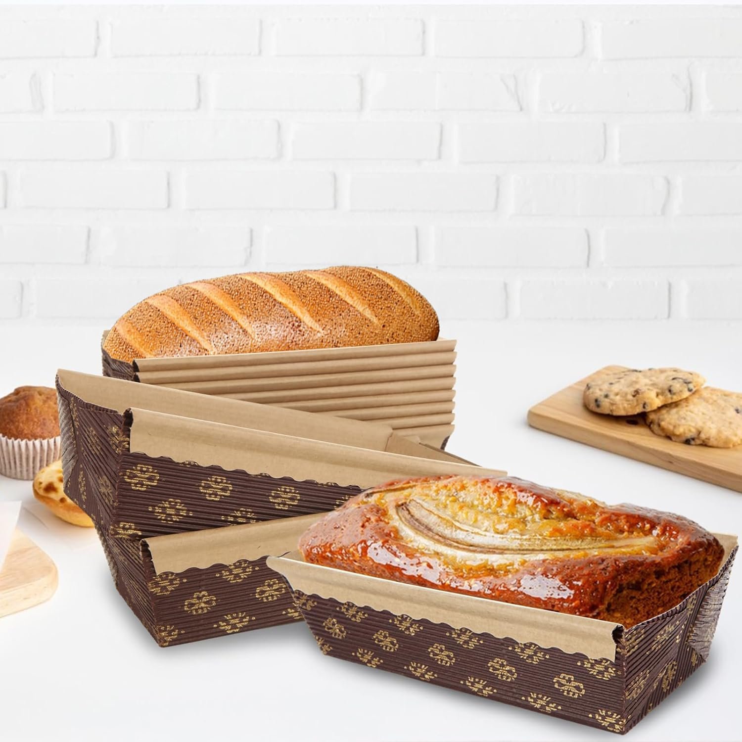 Wholesale 50 Pack 6 x 2.5 x 2 Inch Rectangle Disposable Paper Loaf Baking Pans for Quick Bread Small Pumpkin Breads Microwave Oven Freezer Safe Manufacturer Wholesale 50 Pack 6 x 2.5 x 2 Inch Rectangle Disposable Paper Loaf Baking Pans for Quick Bread Small Pumpkin Breads Microwave Oven Freezer Safe Manufacturer