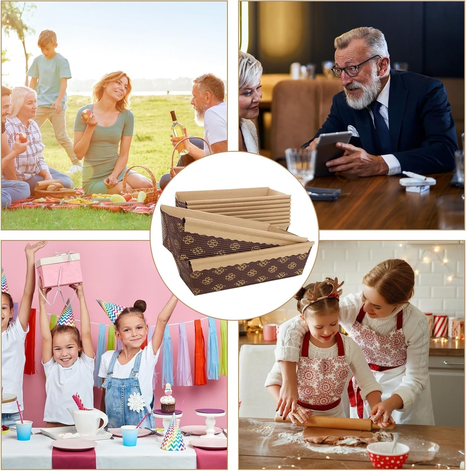 Wholesale 50 Pack 6 x 2.5 x 2 Inch Rectangle Disposable Paper Loaf Baking Pans for Quick Bread Small Pumpkin Breads Microwave Oven Freezer Safe Manufacturer Wholesale 50 Pack 6 x 2.5 x 2 Inch Rectangle Disposable Paper Loaf Baking Pans for Quick Bread Small Pumpkin Breads Microwave Oven Freezer Safe Manufacturer