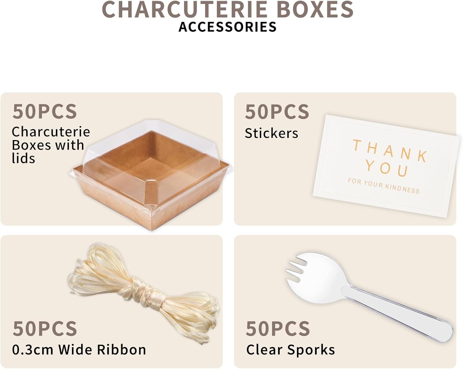 Wholesale 50pcs Small Charcuterie Boxes with Clear Lids Disposable Food Containers for Desserts Sandwiches Cake Slices Fruit Salad Bakery Treats Brown 5.3 x 4.9 x 2.5 in Manufacturer