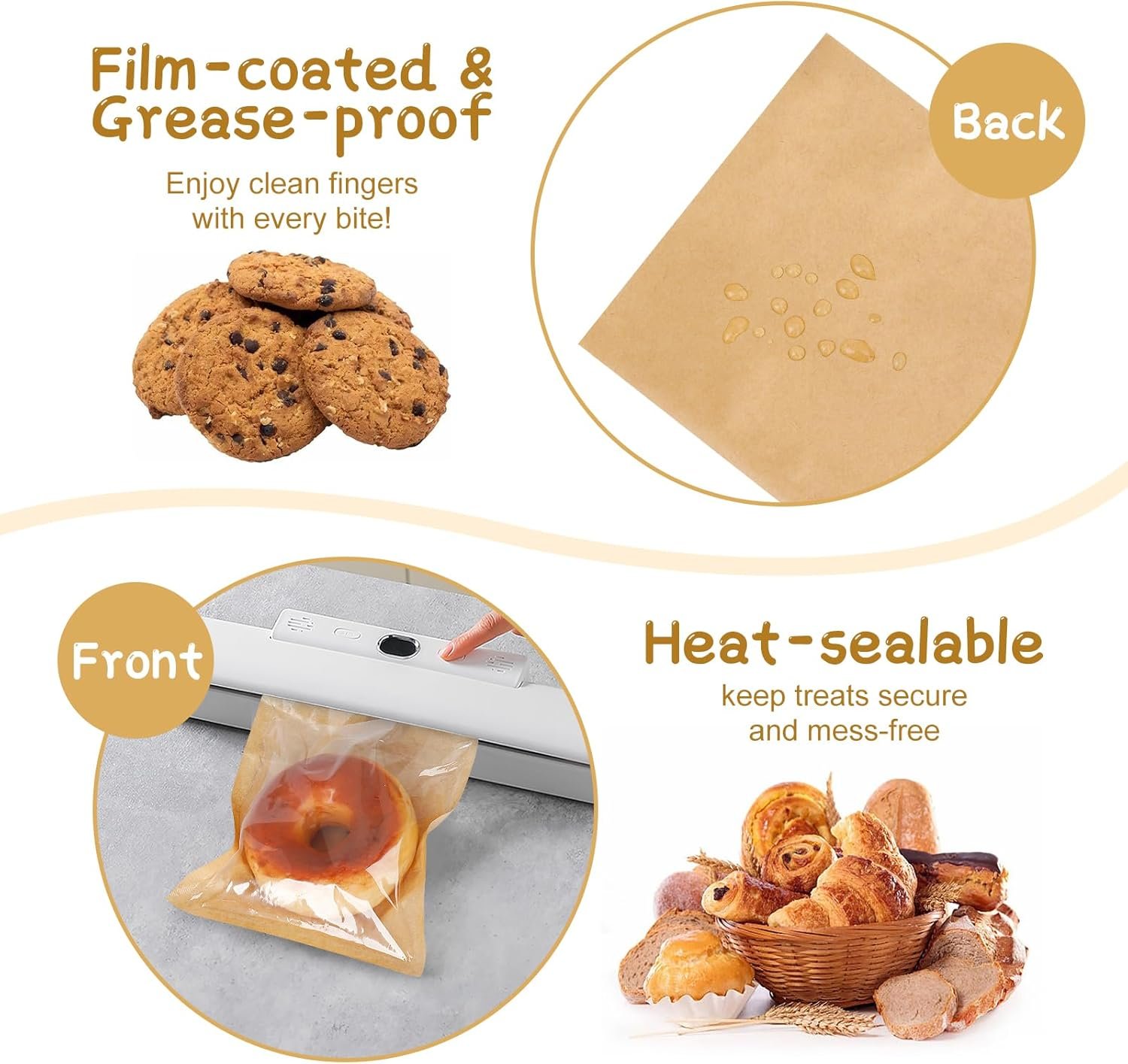 Wholesale Small Brown Paper Cookie Bags with Window 100 Pcs Thank You Stickers 5.7 x 6.5 Inch Heat Sealable Kraft Bakery Bags for Gifts Treats Snacks Baked Goods Manufacturer Wholesale Small Brown Paper Cookie Bags with Window 100 Pcs Thank You Stickers 5.7 x 6.5 Inch Heat Sealable Kraft Bakery Bags for Gifts Treats Snacks Baked Goods Manufacturer