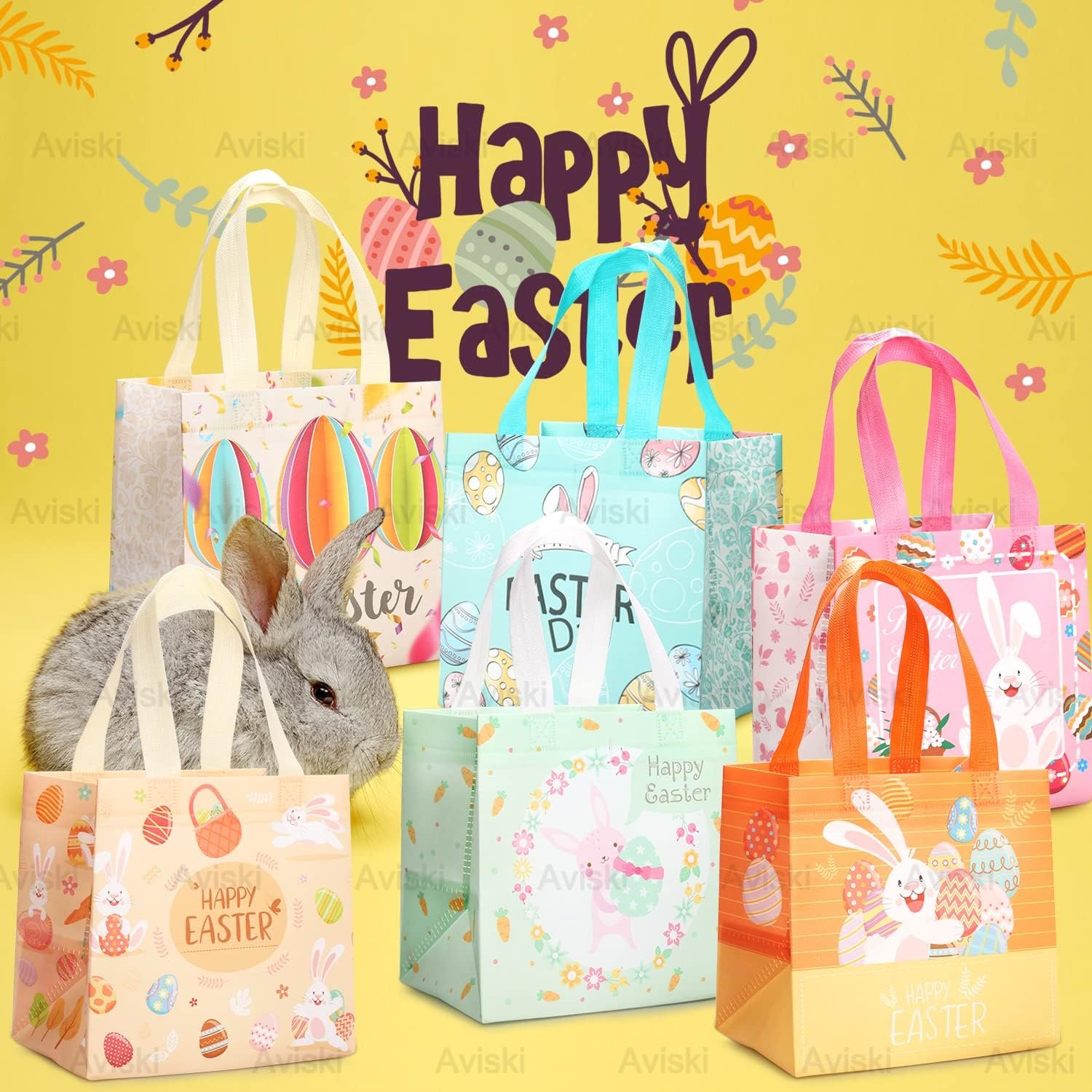 Wholesale 6PCS Easter Egg Hunt Bags Bunny Carrot Chick Designs with Handles Gift Treat Bags Non-Woven Multifunctional Wrapping for Egg Hunt Game Party Supplies Manufacturer Wholesale 6PCS Easter Egg Hunt Bags Bunny Carrot Chick Designs with Handles Gift Treat Bags Non-Woven Multifunctional Wrapping for Egg Hunt Game Party Supplies Manufacturer