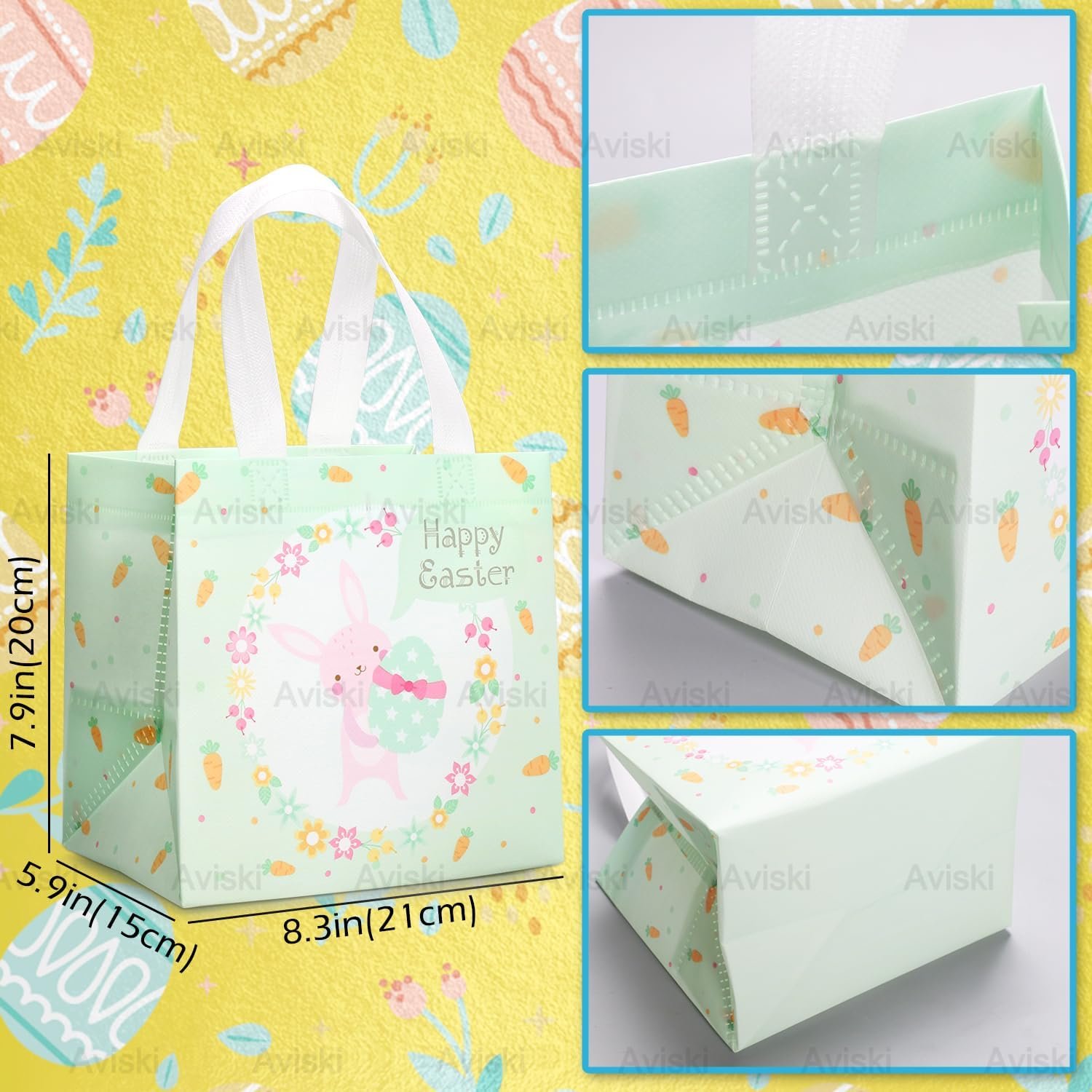 Wholesale 6PCS Easter Egg Hunt Bags Bunny Carrot Chick Designs with Handles Gift Treat Bags Non-Woven Multifunctional Wrapping for Egg Hunt Game Party Supplies Manufacturer Wholesale 6PCS Easter Egg Hunt Bags Bunny Carrot Chick Designs with Handles Gift Treat Bags Non-Woven Multifunctional Wrapping for Egg Hunt Game Party Supplies Manufacturer