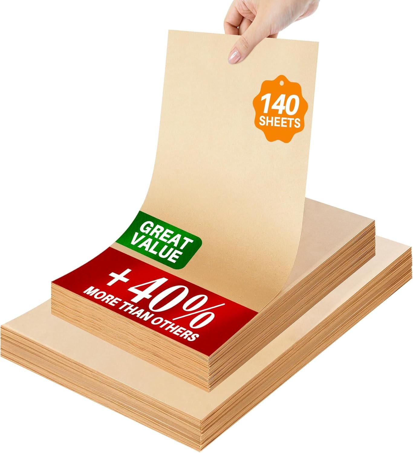 Wholesale 140 Parchment Paper Sheets 9x13 Inch Precut Unbleached Baking Paper for Oven Air Fryer Cookies Bread Pizza Non-Stick Greaseproof Liners Natural Brown Parchment Manufacturer