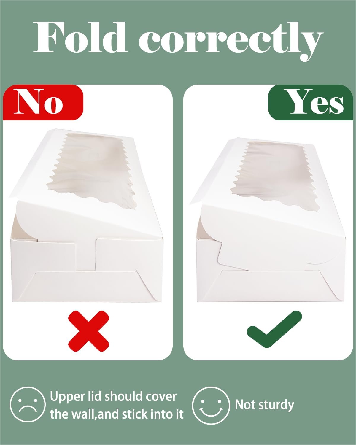 Wholesale 50 Packs White Cookie Box with Window 12x5.5x2.5 Inch Pastry Biscuit Bakery Packaging Manufacturer