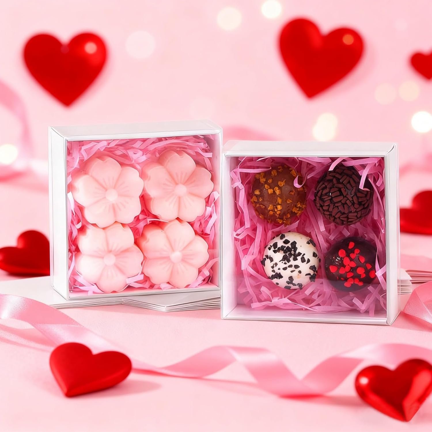 Wholesale 25-Pack 4x4x2 Inch White Bakery Boxes with Clear Lids for Strawberries Cookies Macarons Donuts Desserts Holiday Gift Party Favor Packaging Christmas Birthdays Weddings Manufacturer