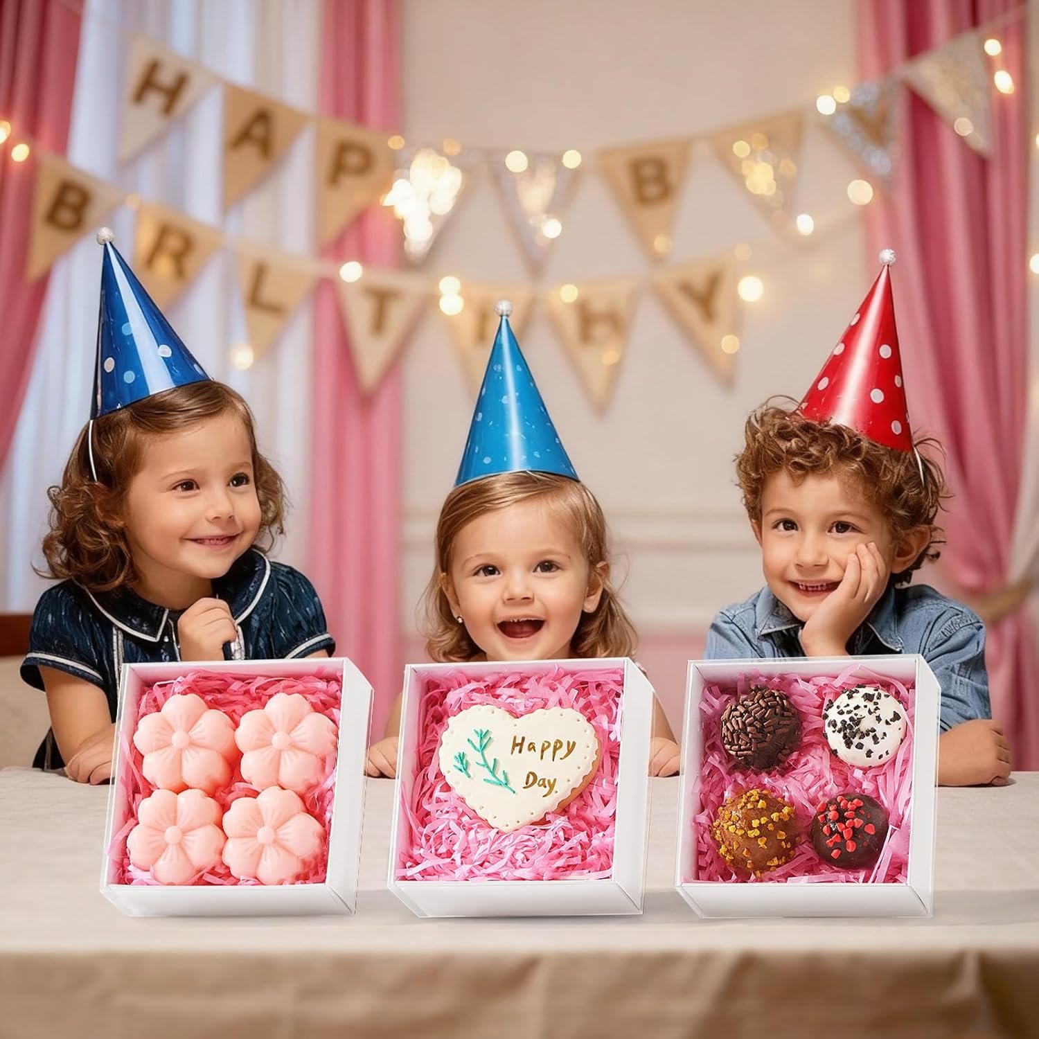 Wholesale 25-Pack 4x4x2 Inch White Bakery Boxes with Clear Lids for Strawberries Cookies Macarons Donuts Desserts Holiday Gift Party Favor Packaging Christmas Birthdays Weddings Manufacturer