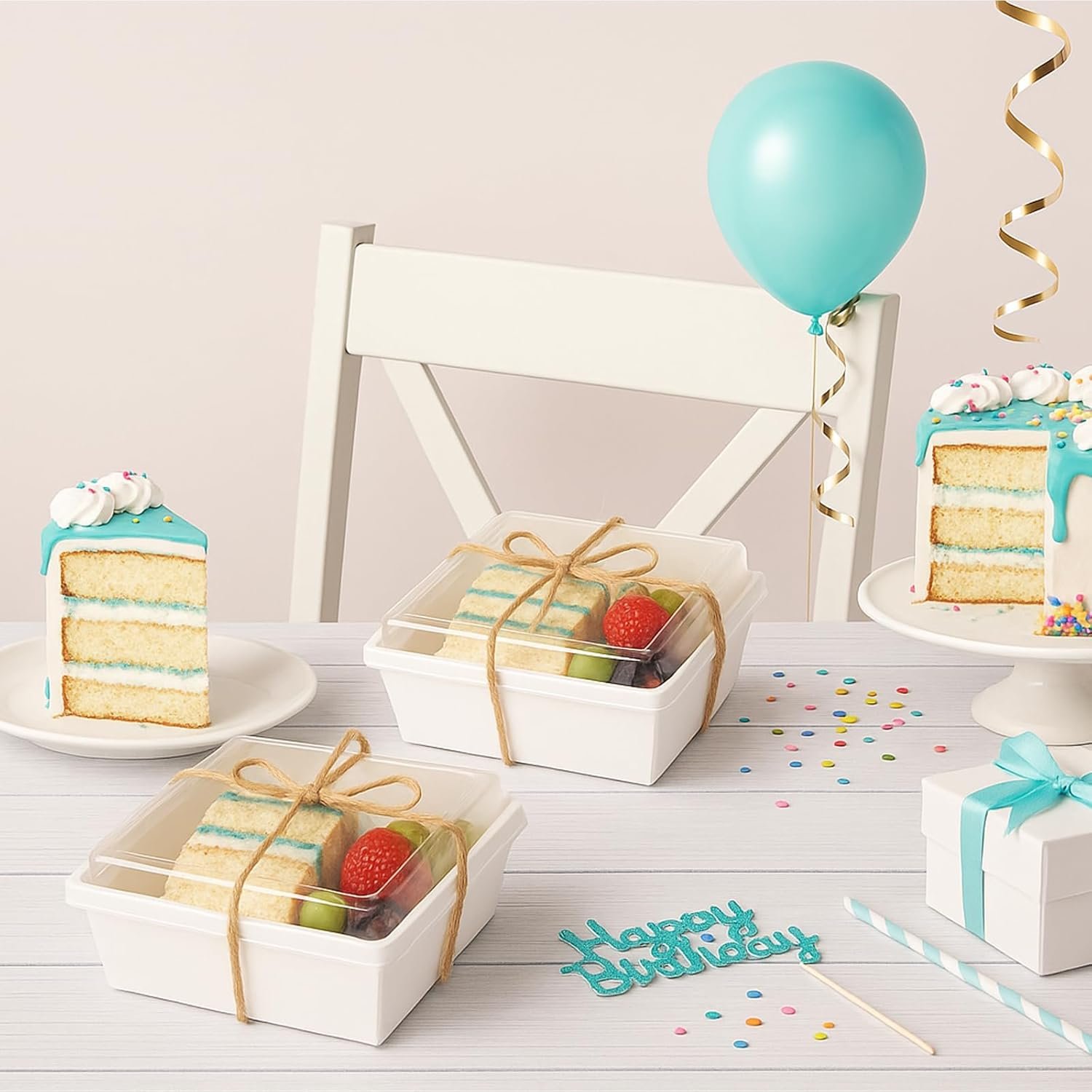 Wholesale 50 Pack Small Charcuterie Boxes with Clear Lids Disposable Dessert Bakery Food Containers for Cake Slice Cookies Sandwiches White Manufacturer