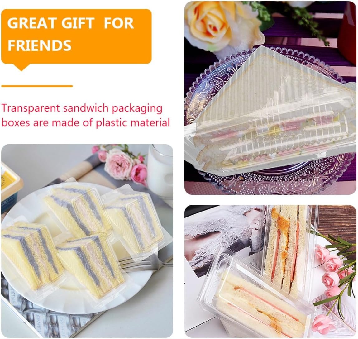 Wholesale Disposable Sandwich Box and Cake Triangle Container with Lid for Food Storage and Dessert Serving 70pcs Set Manufacturer