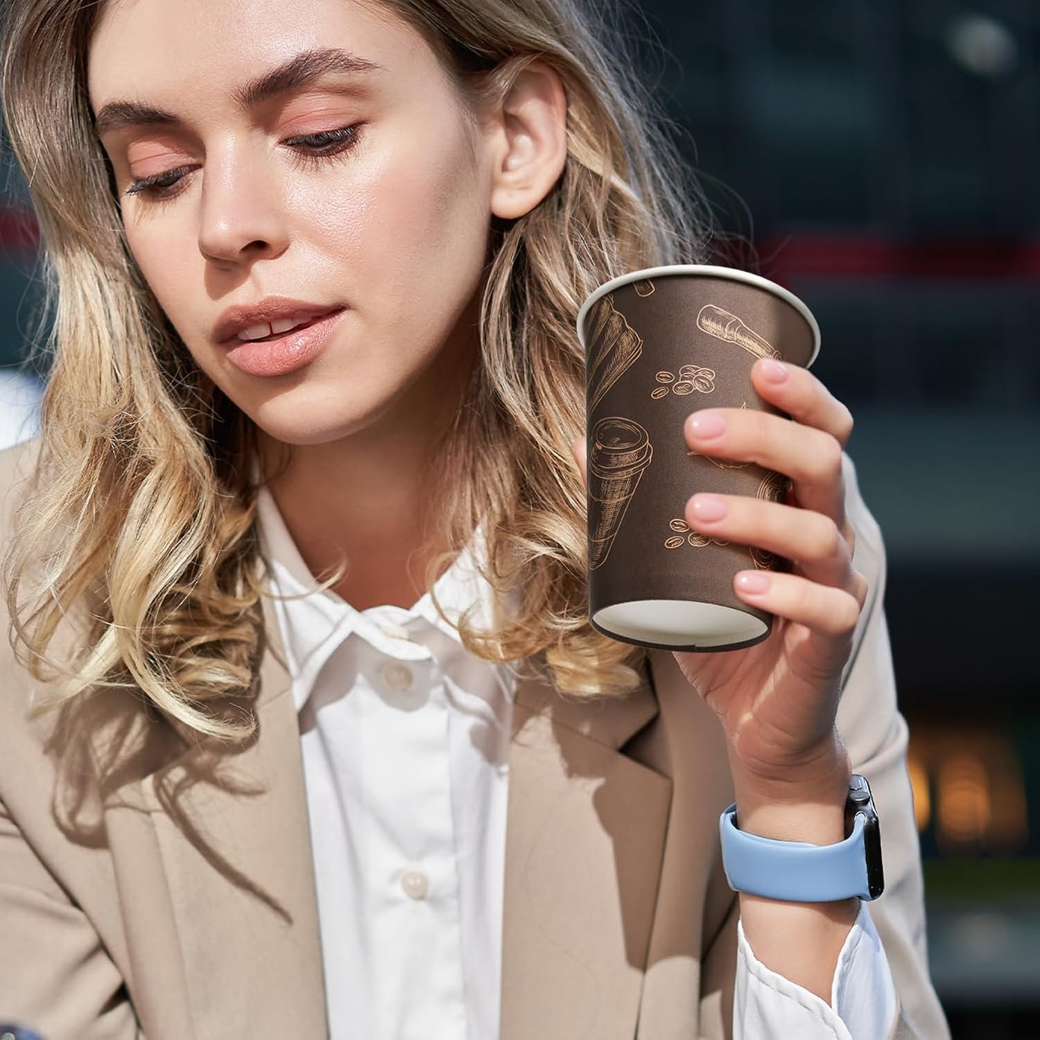 Wholesale 12 oz Thickened Disposable Paper Coffee Cups 180 Pack Hot Cold Beverage Cups for Office Home Party Manufacturer