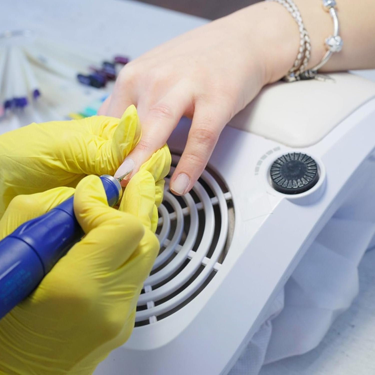 Wholesale 10Pcs White Non-Woven Nail Art Dust Suction Collector Bags Replacement for Nail Salon Equipment Durable Manufacturer