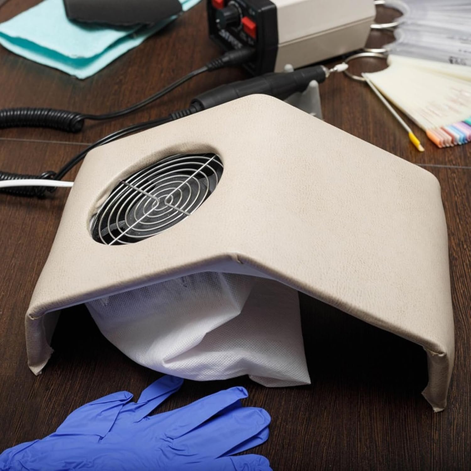 Wholesale 10Pcs White Non-Woven Nail Art Dust Suction Collector Bags Replacement for Nail Salon Equipment Durable Manufacturer