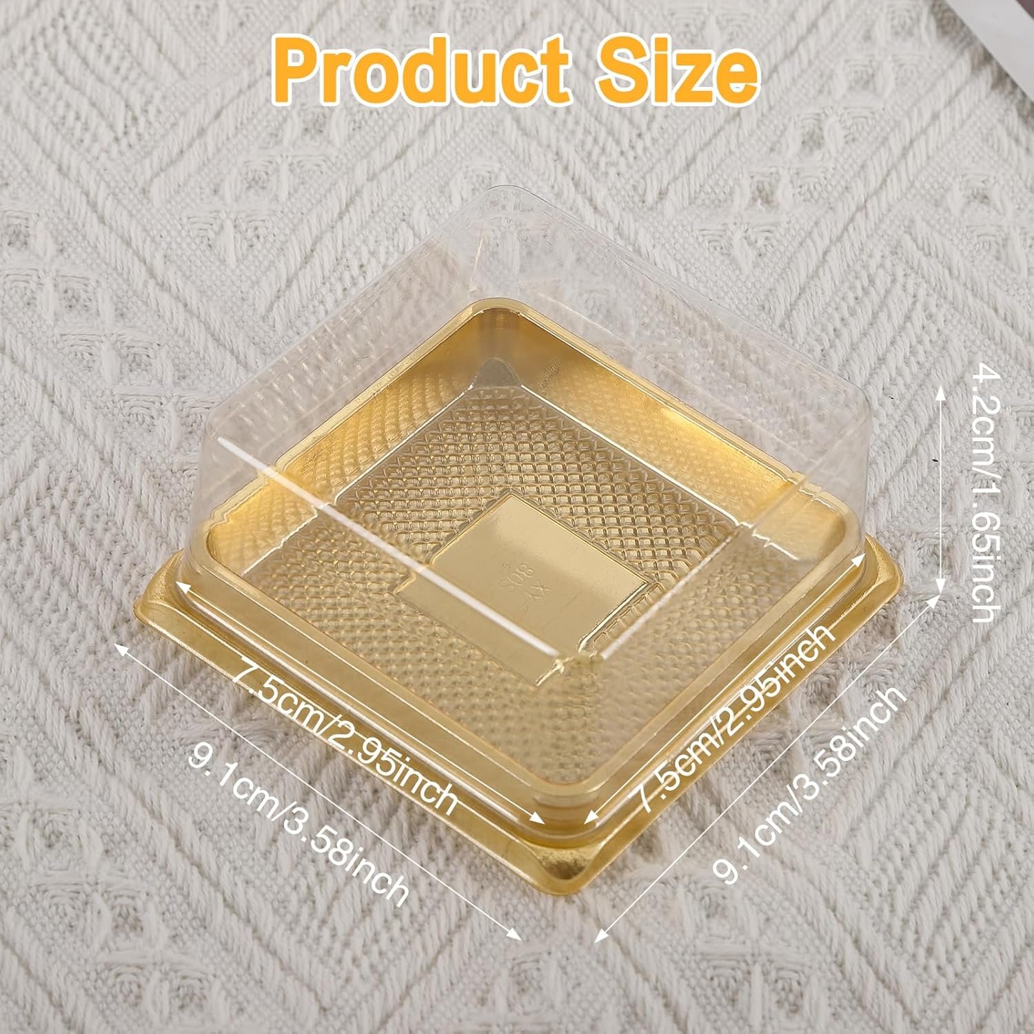 Wholesale 50 Pack Clear Plastic Mini Cake Boxes 3 Inch Bottom x 1-1/2 Inch Height for Gold Cake Pans Muffins Cookies Wedding Birthday Gifts Manufacturer Wholesale 50 Pack Clear Plastic Mini Cake Boxes 3 Inch Bottom x 1-1/2 Inch Height for Gold Cake Pans Muffins Cookies Wedding Birthday Gifts Manufacturer