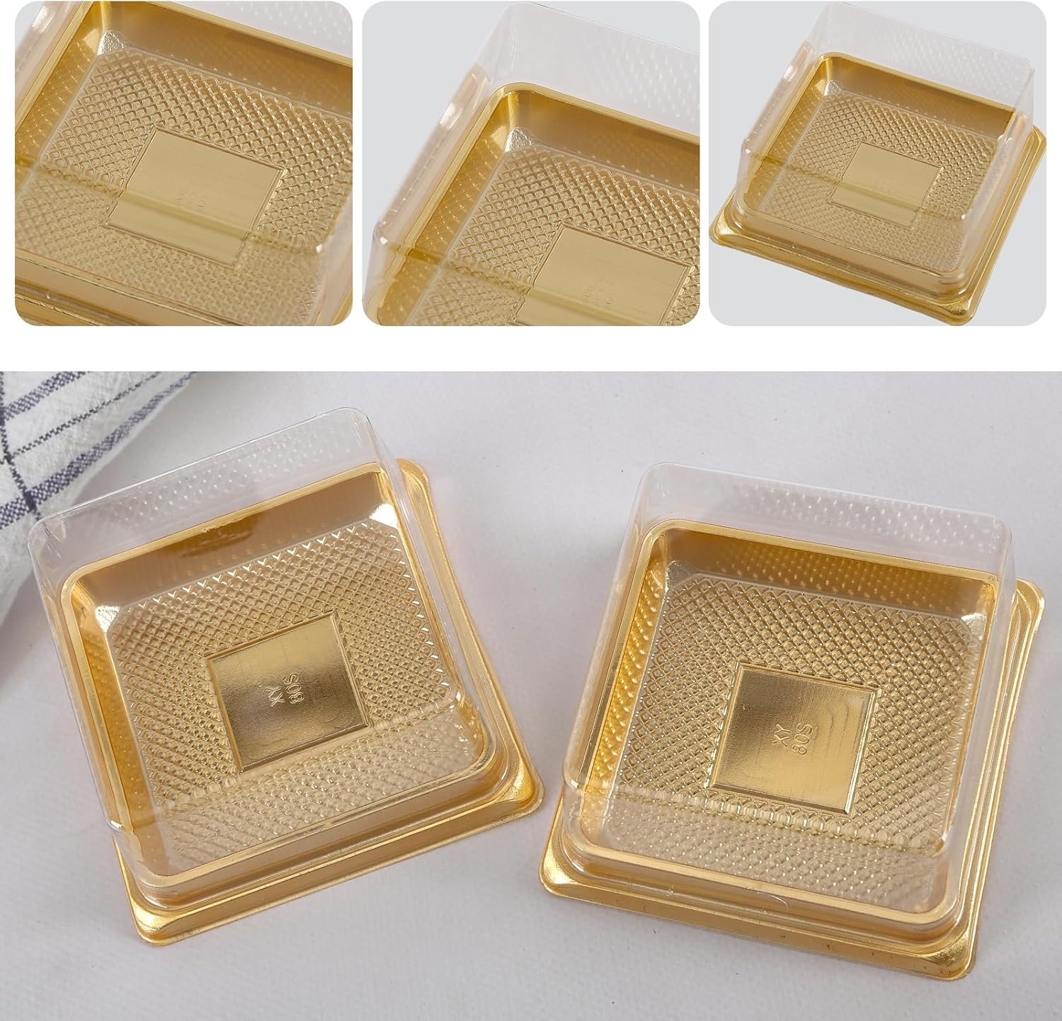 Wholesale 50 Pack Clear Plastic Mini Cake Boxes 3 Inch Bottom x 1-1/2 Inch Height for Gold Cake Pans Muffins Cookies Wedding Birthday Gifts Manufacturer Wholesale 50 Pack Clear Plastic Mini Cake Boxes 3 Inch Bottom x 1-1/2 Inch Height for Gold Cake Pans Muffins Cookies Wedding Birthday Gifts Manufacturer