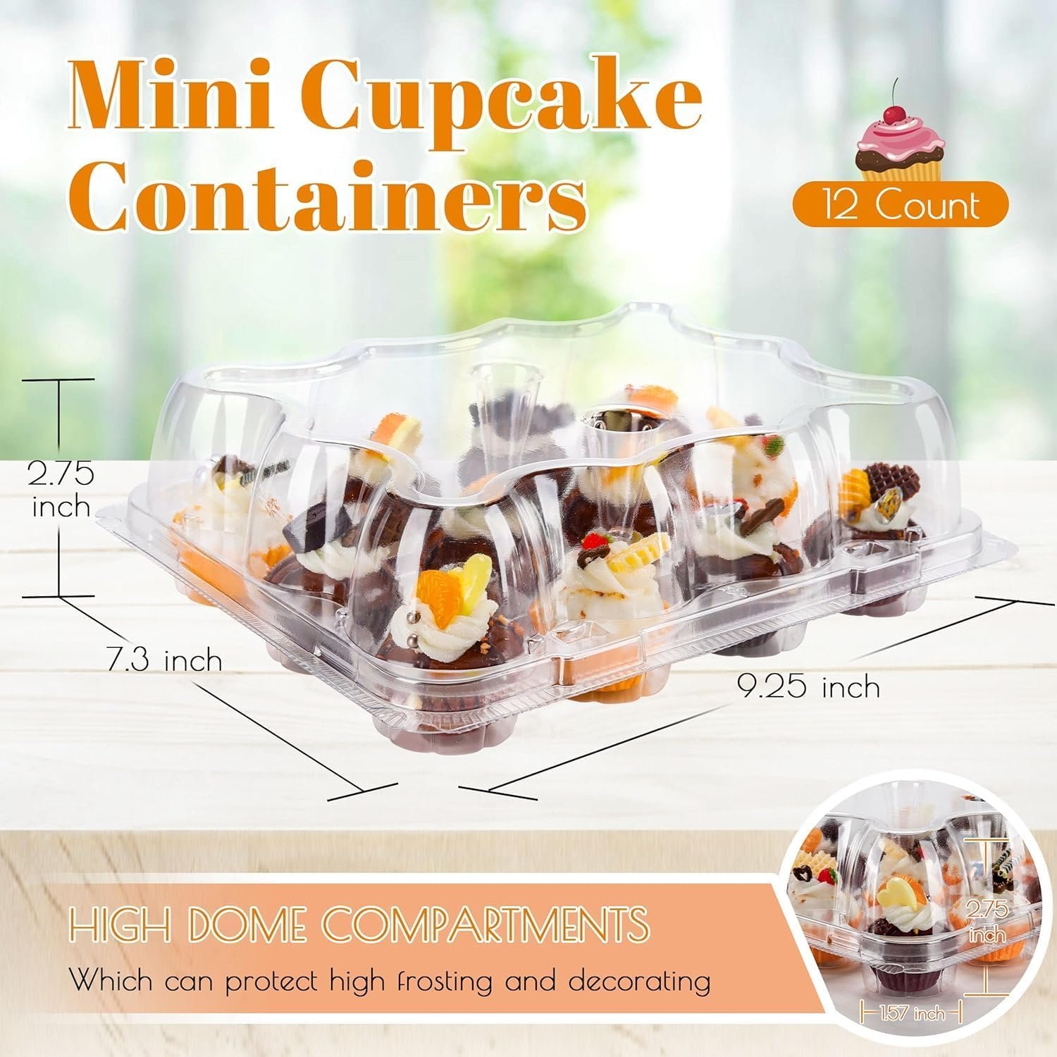 Wholesale 20 Pack 12 Count Mini Cupcake Containers with Detachable Tall Dome Lids Stackable Plastic Holders for 240 Cupcakes BPA Free Manufacturer Wholesale 20 Pack 12 Count Mini Cupcake Containers with Detachable Tall Dome Lids Stackable Plastic Holders for 240 Cupcakes BPA Free Manufacturer