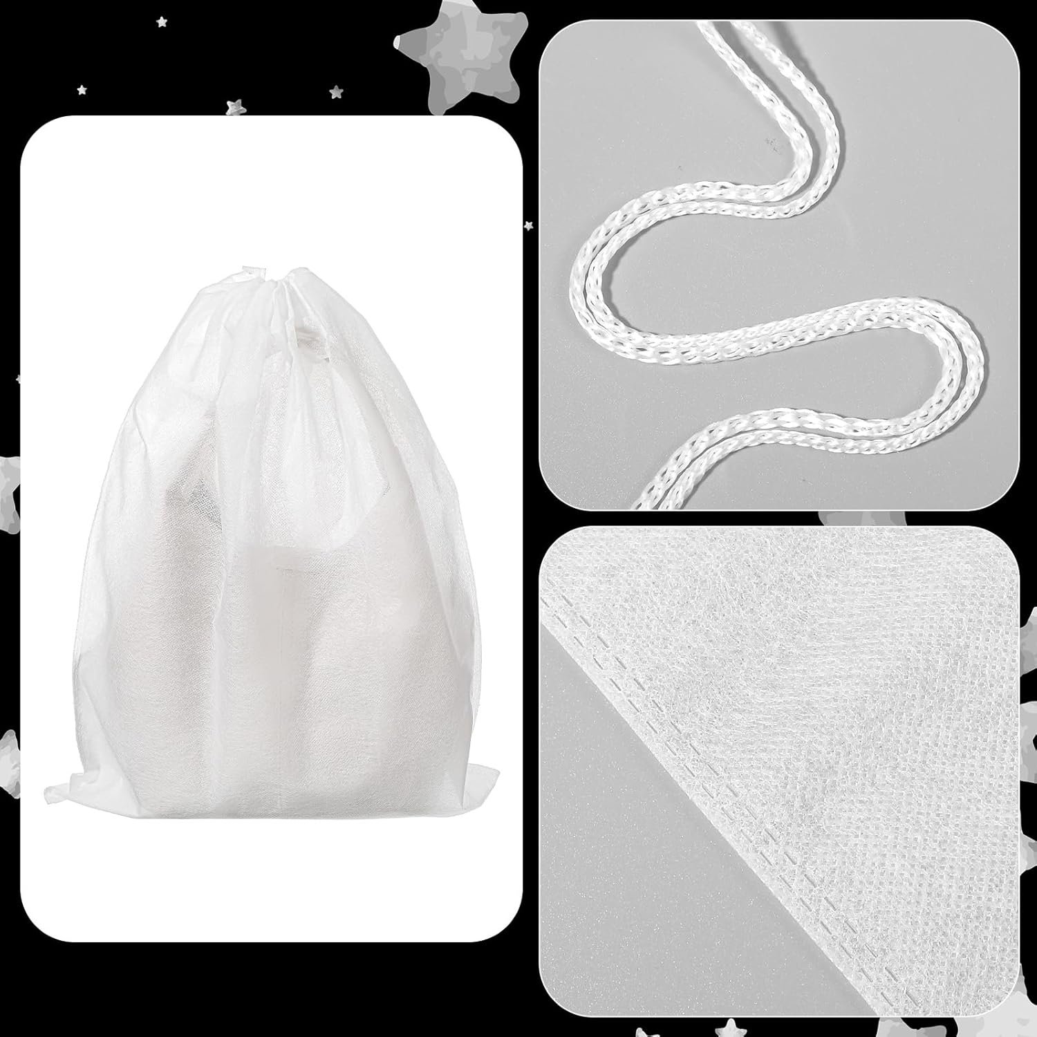 Wholesale 100 Pcs Dust Bags for Purses and Handbags Non-Woven Fabric Storage Covers with Drawstring 19.7x15.8 Inch Reusable Organizers for Shoes Travel Closet White Manufacturer Wholesale 100 Pcs Dust Bags for Purses and Handbags Non-Woven Fabric Storage Covers with Drawstring 19.7x15.8 Inch Reusable Organizers for Shoes Travel Closet White Manufacturer