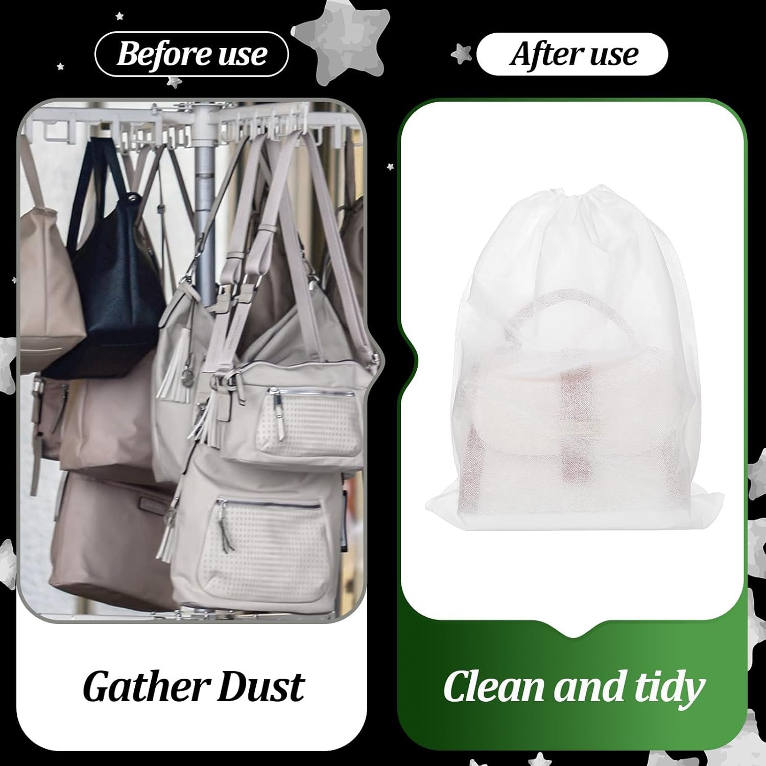 Wholesale 100 Pcs Dust Bags for Purses and Handbags Non-Woven Fabric Storage Covers with Drawstring 19.7x15.8 Inch Reusable Organizers for Shoes Travel Closet White Manufacturer Wholesale 100 Pcs Dust Bags for Purses and Handbags Non-Woven Fabric Storage Covers with Drawstring 19.7x15.8 Inch Reusable Organizers for Shoes Travel Closet White Manufacturer