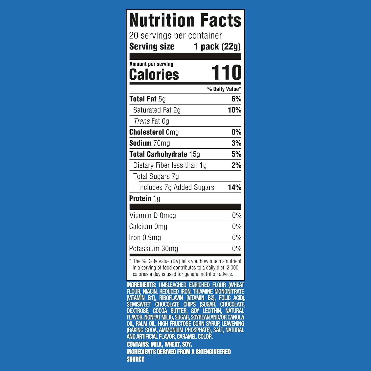 Wholesale Original Chocolate Chip Cookies 20 Snack Packs 2 Cookies Per Pack Manufacturer