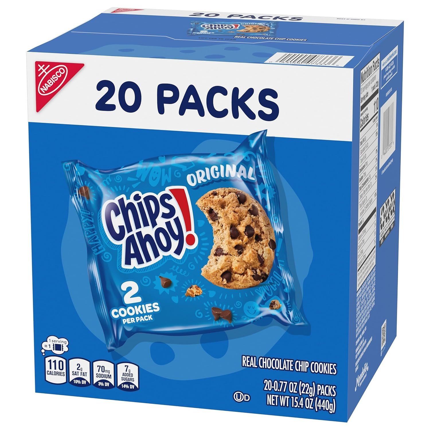 Wholesale Original Chocolate Chip Cookies 20 Snack Packs 2 Cookies Per Pack Manufacturer