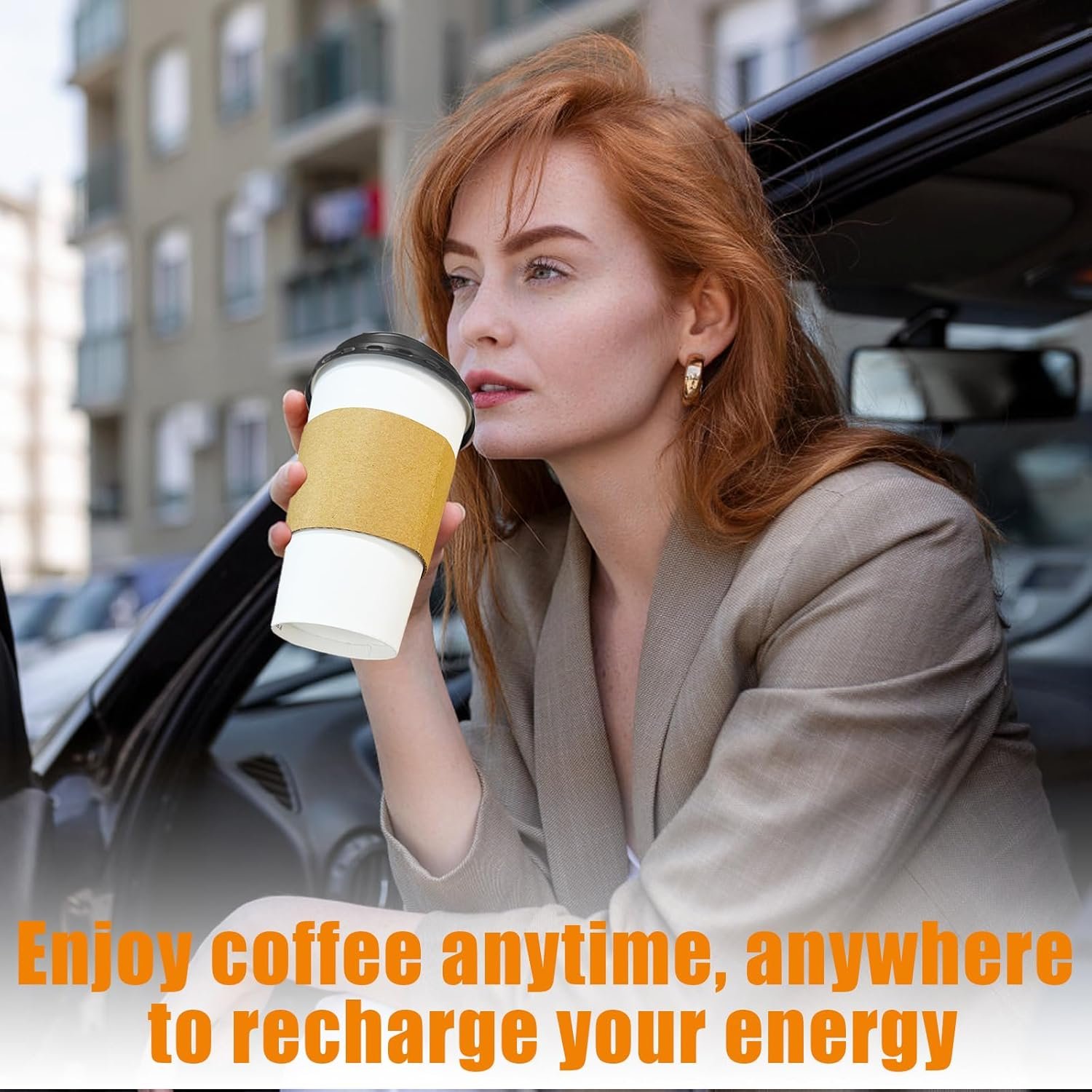 Wholesale 50 Pack 16 oz Paper Coffee Cups with Lids and Sleeves Leak-Proof White Insulated Disposable Hot Beverage To Go Cups for Office Party Travel Manufacturer