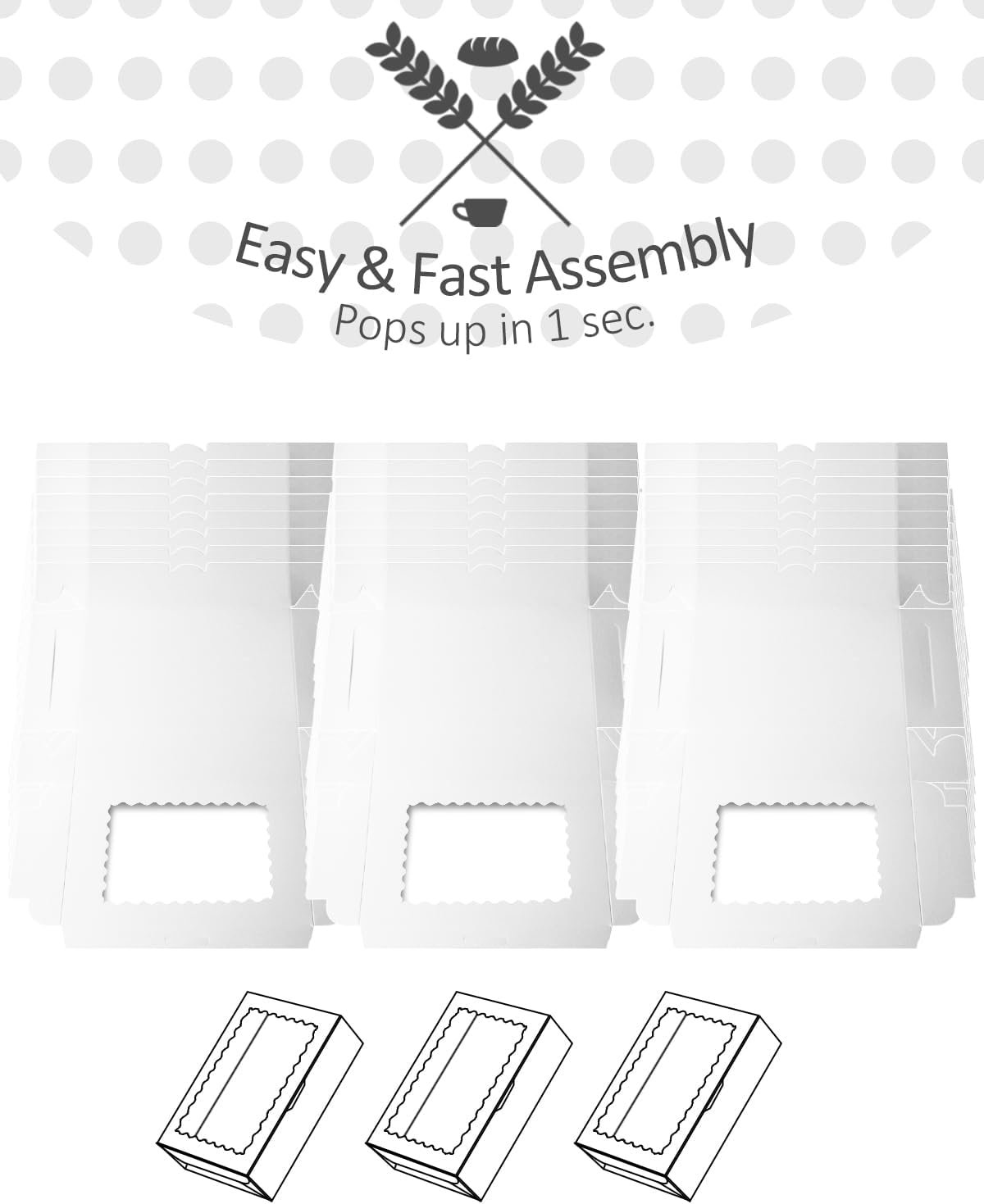 Wholesale 50Pcs White Cookie Box with Window 9x6x2.5 Inch Pastry Macaron Bakery Packaging Manufacturer